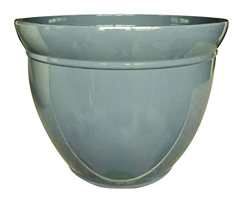 Southern Patio 7623077 12.83 x 17.5 Inch Kittredge Resin Planter, Gray - Set of 6 | Durable Outdoor Garden Planters for Patio, Deck, and Porch Decor