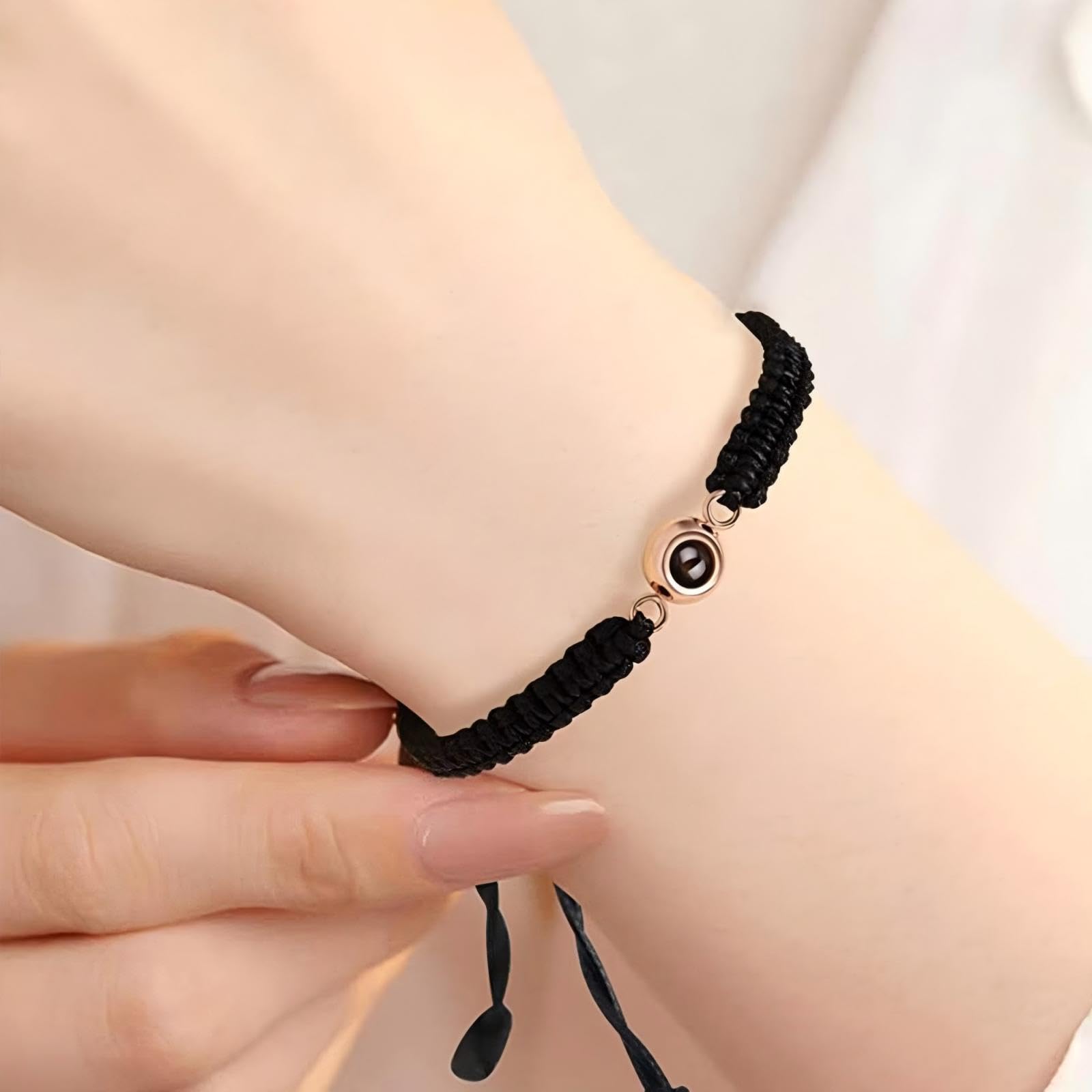 Custom Projection Bracelets with Photos - Personalized I Love You Bracelet in 100 Languages - Memorial & Valentine's Day Gifts for Women, Wife, Girlfriend - Perfect for Anniversaries, Birthdays & Romantic Surprises