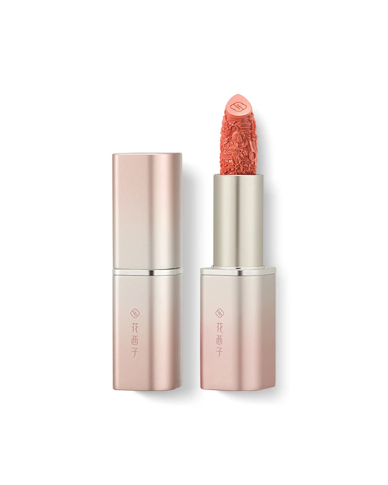 Blooming Rouge Engraved Lipstick - Long Lasting Matte Lipstick with Floral Design, Vegan & Cruelty Free - Perfect for Date Night, Parties & Special Occasions