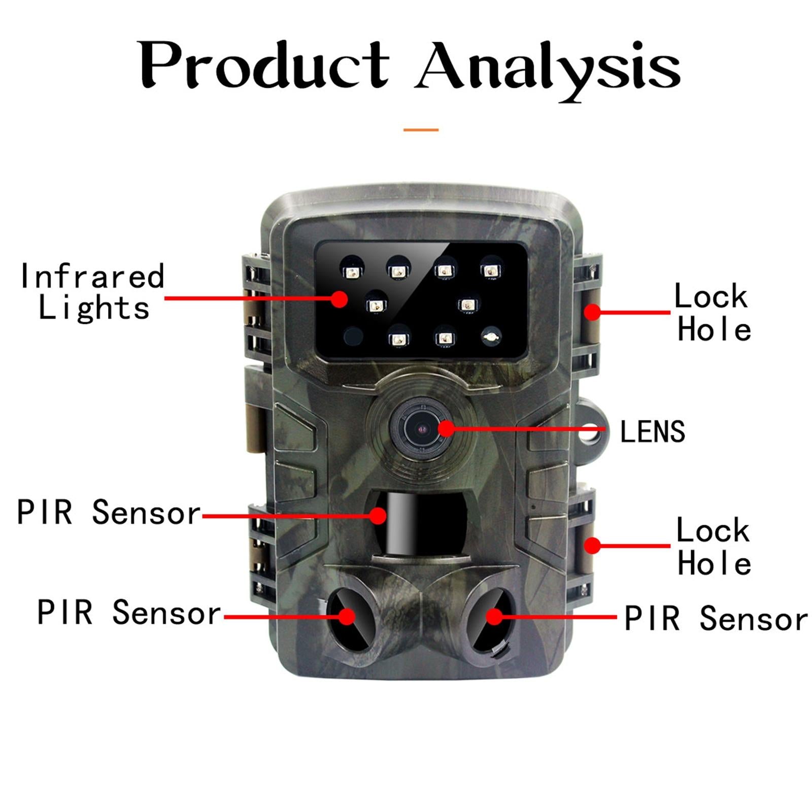 1080P HD Night Vision Hunting Camera - Waterproof Wildlife Trail Camera for Outdoor Tracking, Hunting & Security Surveillance - Perfect for Camping, Wildlife Monitoring & Home Security
