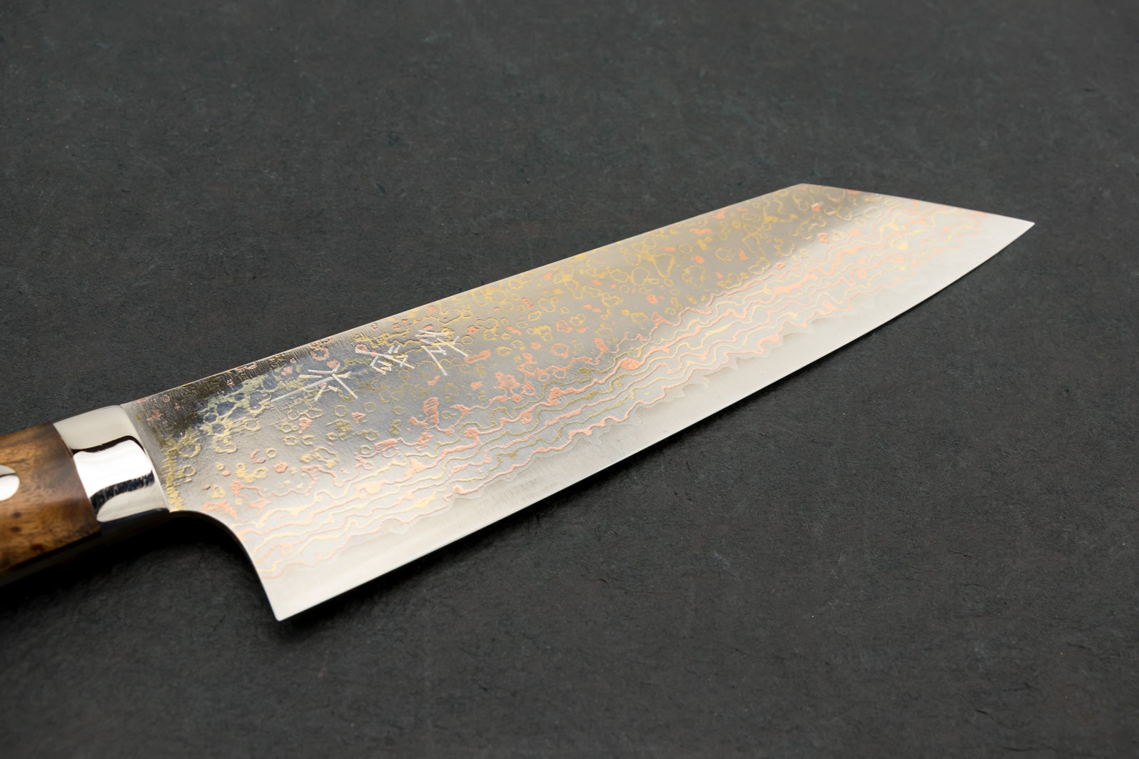 Takeshi Saji VG10W Rainbow Damascus Western Bunka Knife 180mm - Premium Japanese Kitchen Knife for Slicing, Dicing & Precision Cooking