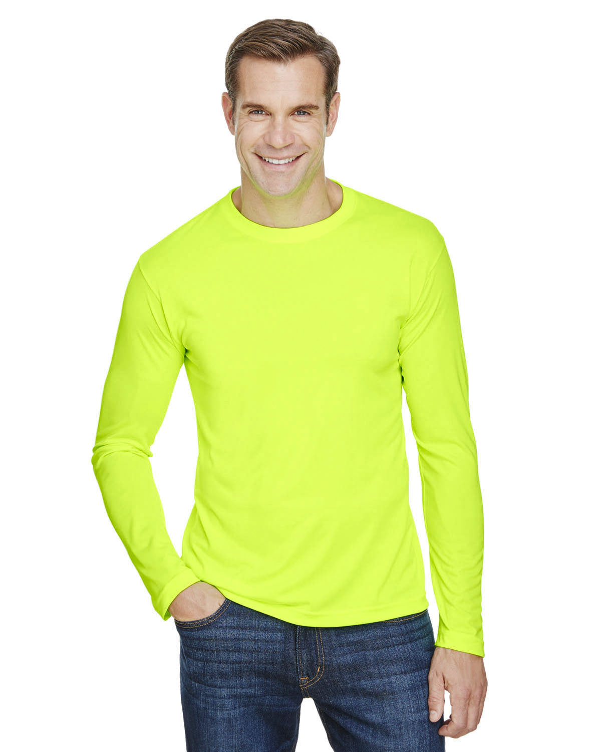 Bayside BA5360 Unisex 4.5 oz. Performance Long Sleeve T-Shirt - 100% Polyester Moisture-Wicking Activewear for Gym, Running & Outdoor Sports