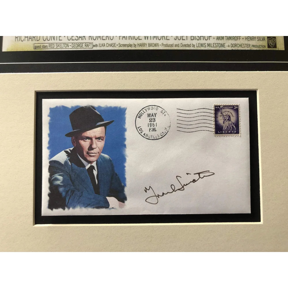 Frank Sinatra Oceans 11 Framed Collage with Facsimile Autographs - Rat Pack Memorabilia Featuring Sinatra, Martin & Davis - Wall Art for Movie Fans & Home Decor