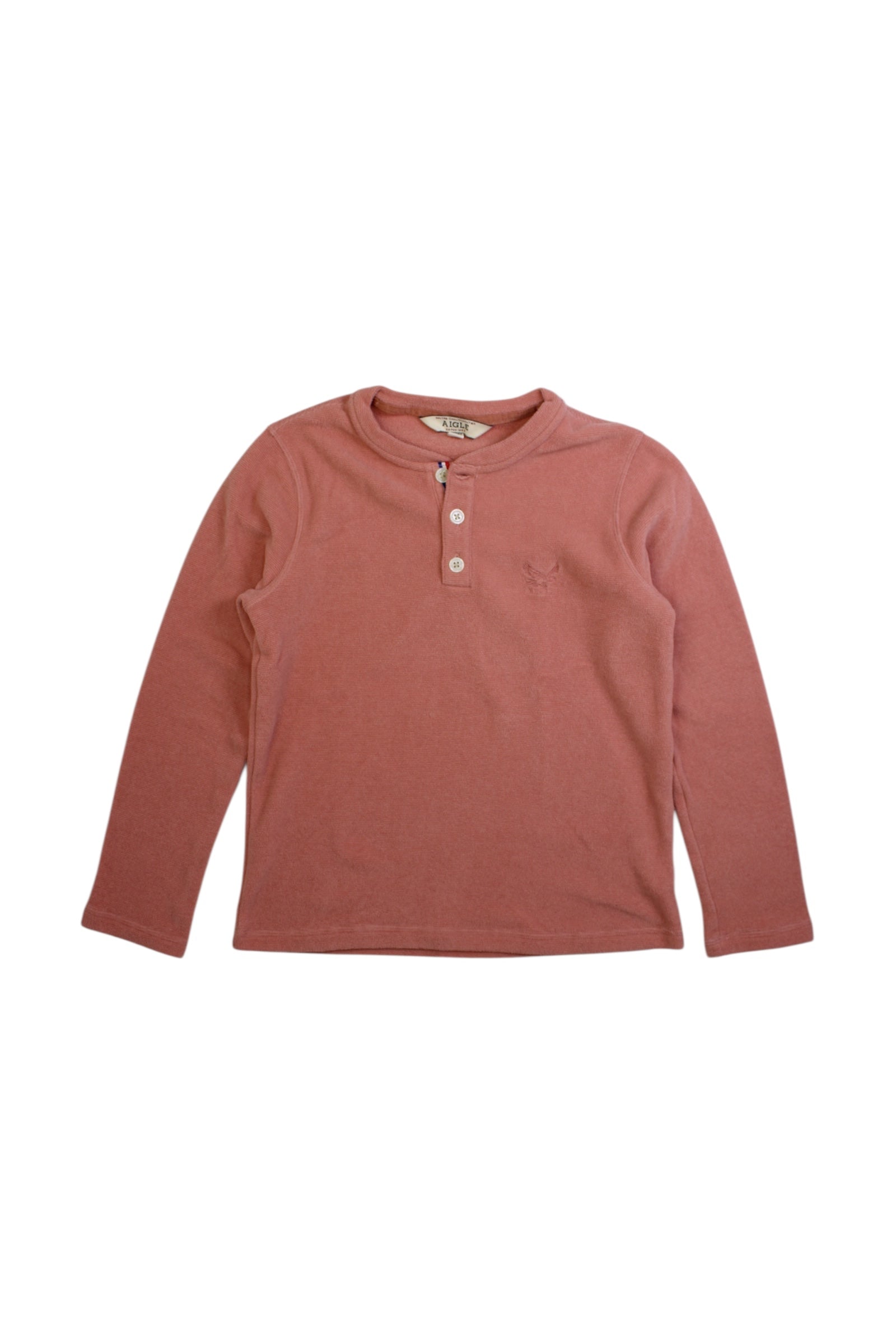 Aigle Henley Long Sleeve Top for Women - Size 10Y - Comfortable Cotton Casual Shirt for Everyday Wear, Outdoor Activities & Layering