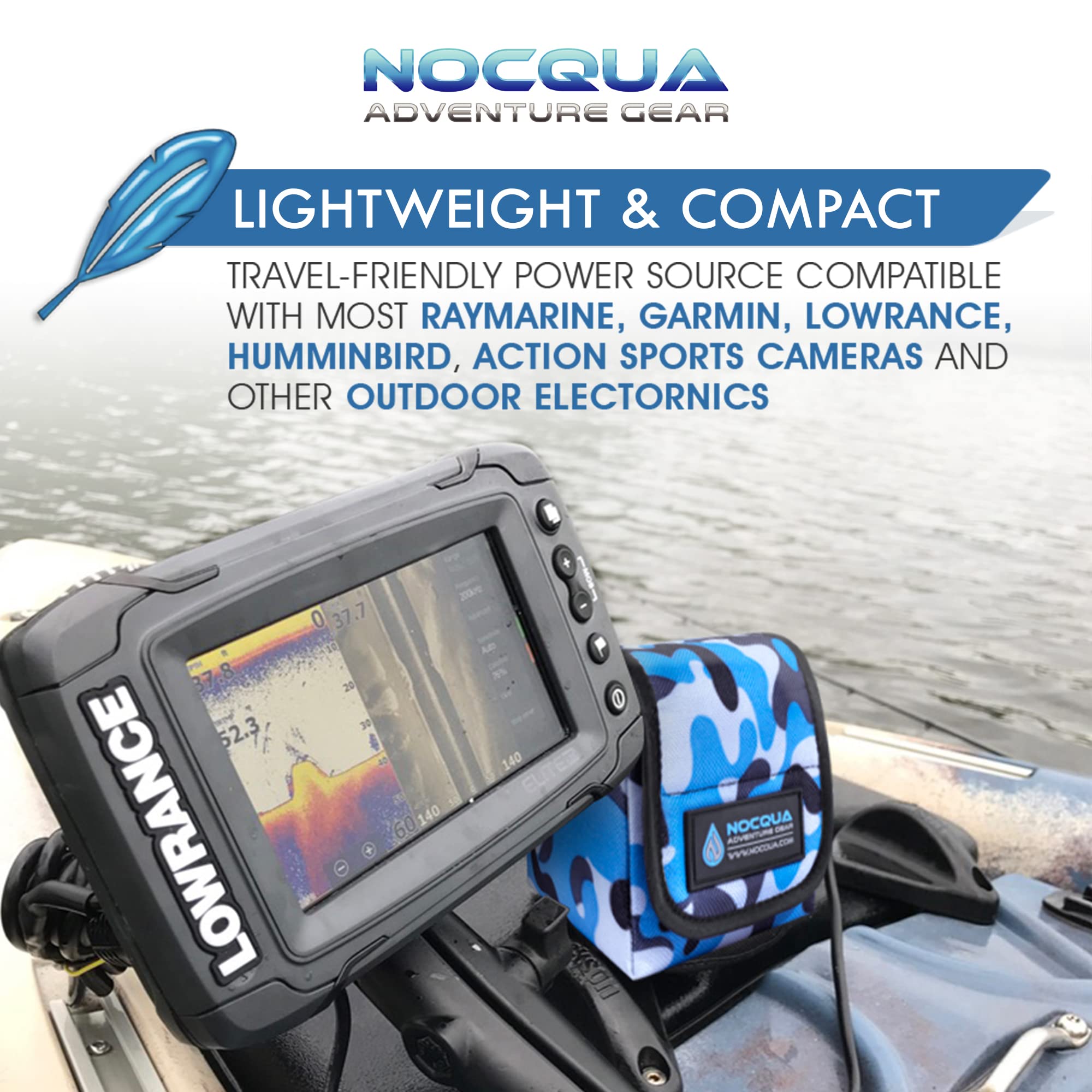 Pro Power Water-Resistant 12V Battery & Charger Kit - Compatible with GPS, Depth Finders, Fish Finders & Marine Electronics | Perfect for Boating, Fishing & Outdoor Adventures