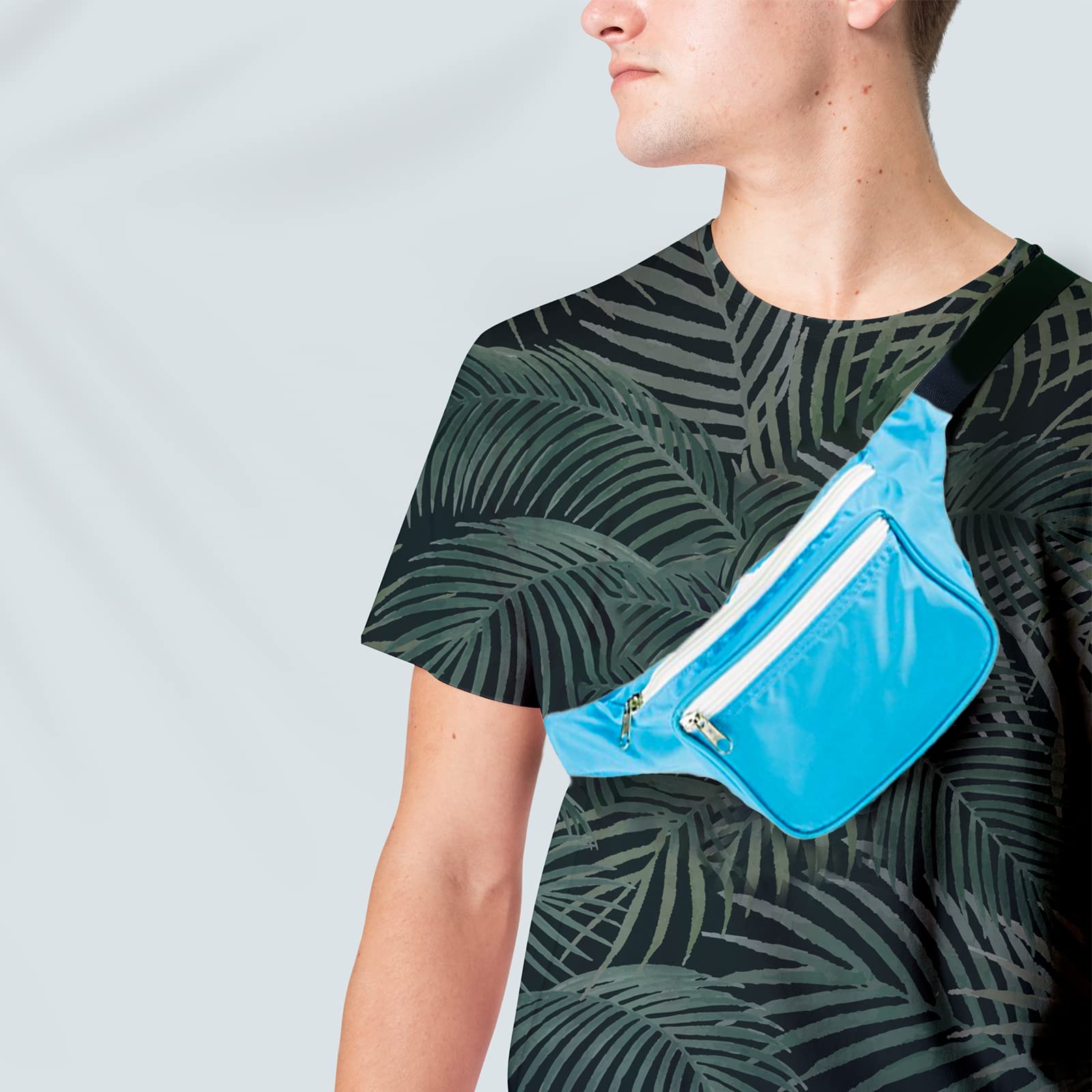 Premium Plain Fanny Pack for Men & Women - Light Blue Waist Bag | Perfect for Travel, Hiking, Running & Everyday Use