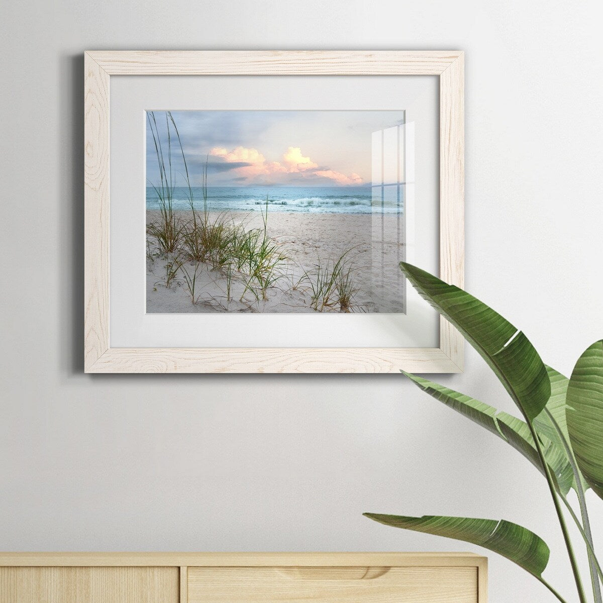 Premium Framed Beach Driftwood Wall Art - Coastal Decor for Living Room, Bedroom & Office - Nature Inspired Home Decoration