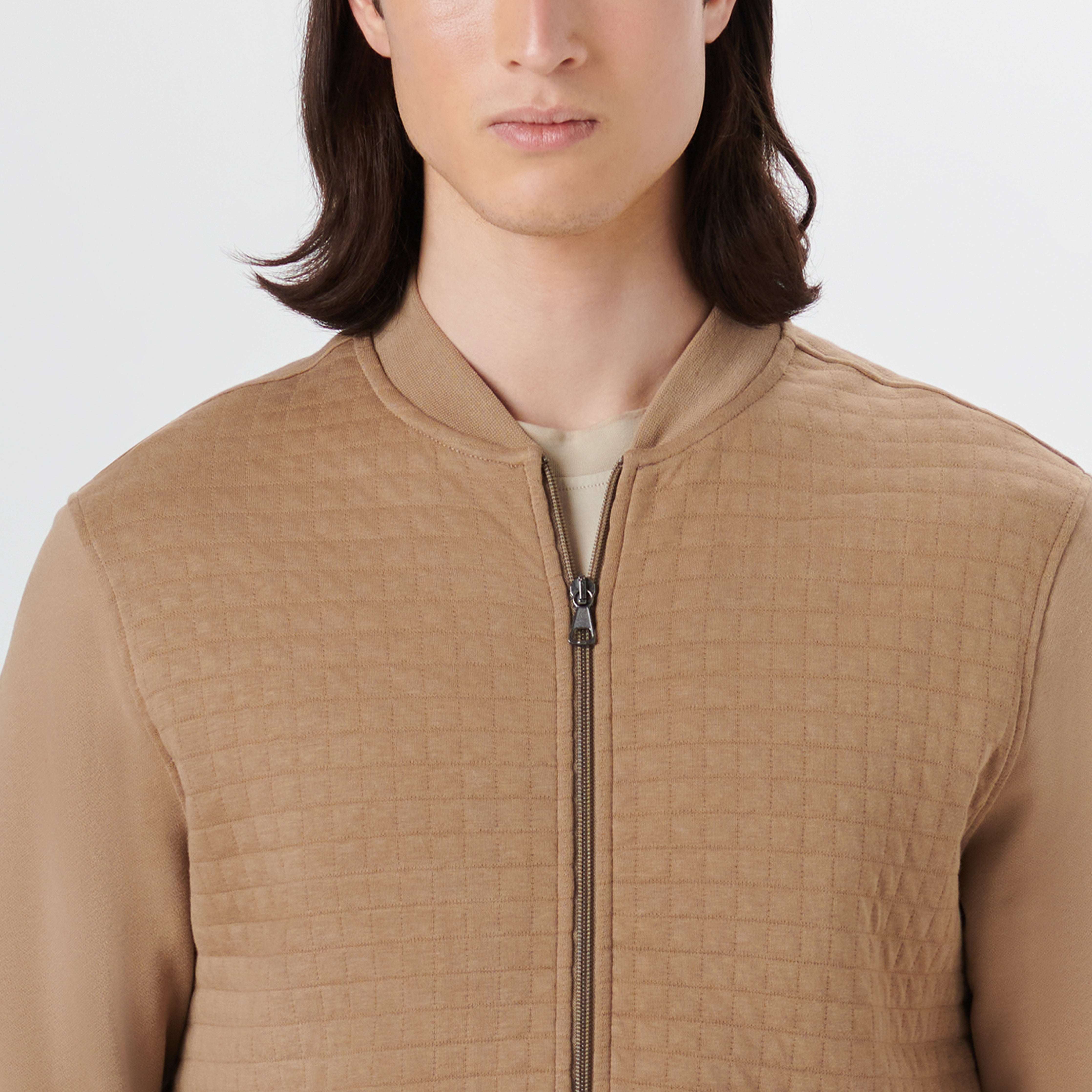 Men's Full Zip Jacket in Tobacco Brown - Lightweight Water-Resistant Outdoor Jacket for Hiking, Camping & Casual Wear