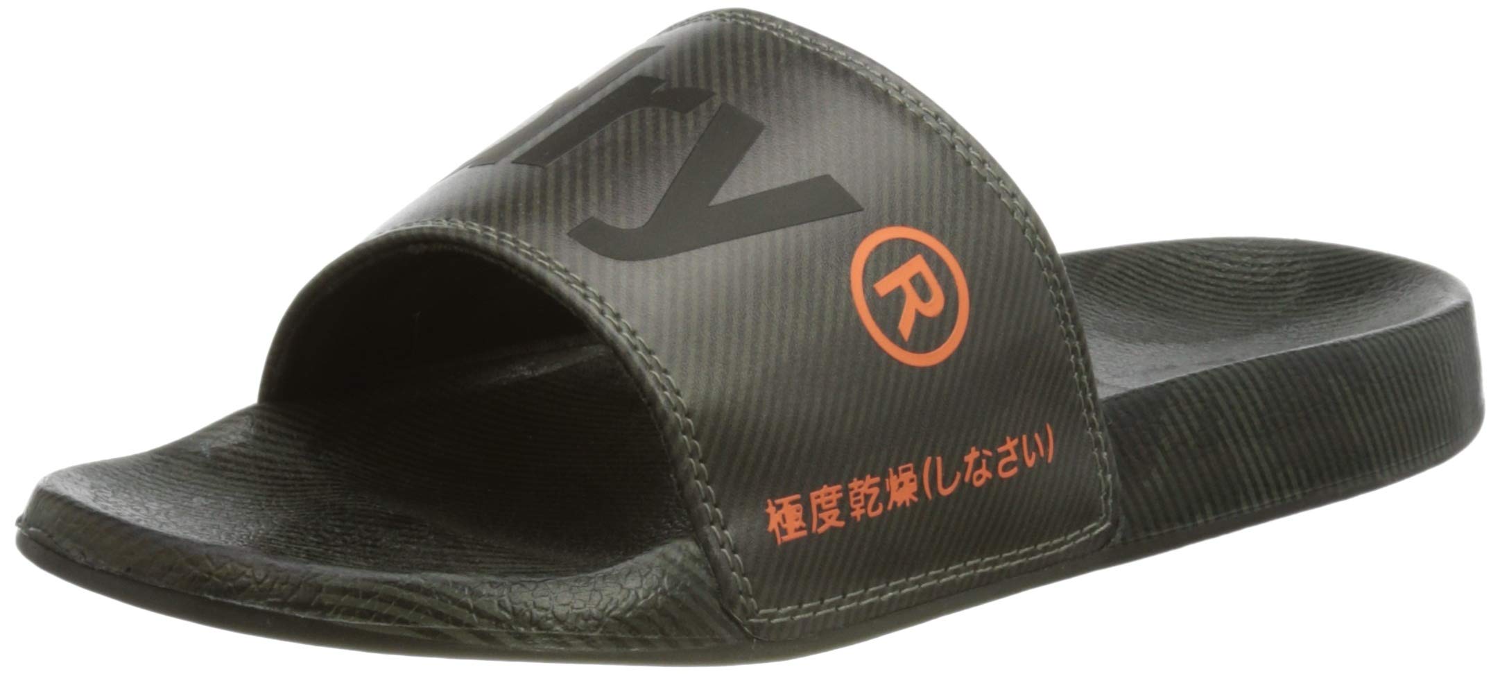 Superdry Men's Pool Slides Sandals - Comfortable Grey Waterproof Beach Sandals for Swimming, Shower & Outdoor Activities