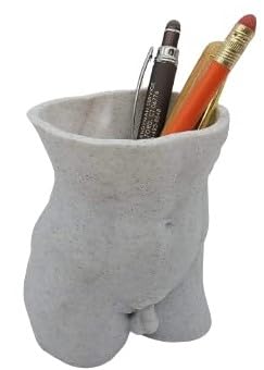Michelangelo's David Statue Pen Holder & Makeup Brush Organizer - Elegant Desk Decor for Artists, Students & History Lovers - Perfect Gift for Teachers & Renaissance Enthusiasts | Office, Vanity & Study Room Decor