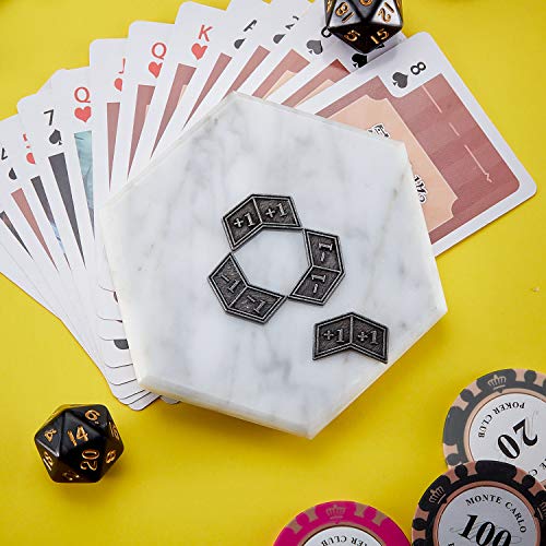 Sumind 40-Piece Antique Silver Metal MTG Counters - Magic The Gathering Tokens for CCG & Trading Card Games - Perfect for Gameplay, Tournaments and Strategy Sessions