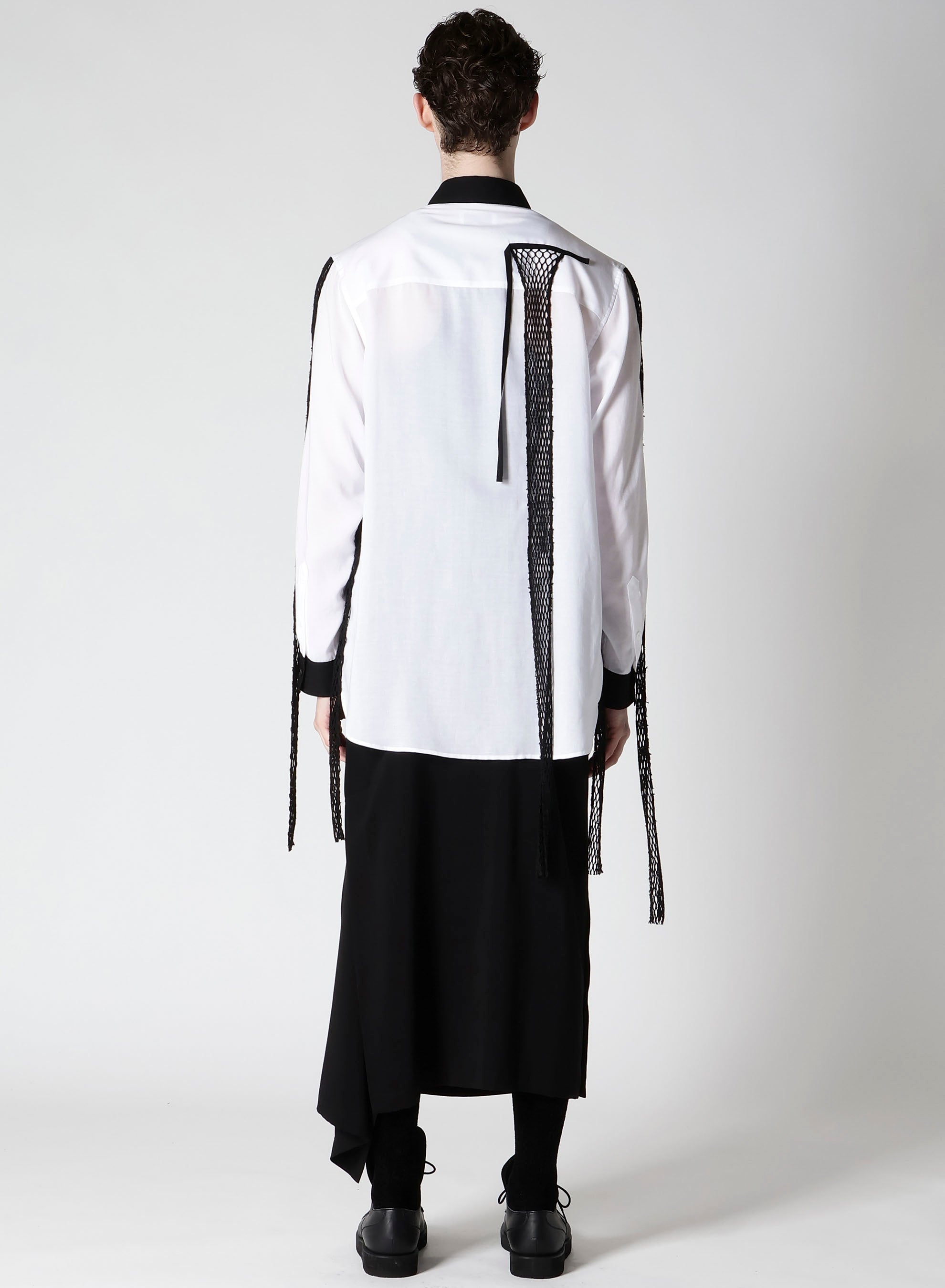 Black Mesh Cellulose Lawn Blouse - Breathable & Lightweight Women's Top for Summer Outfits, Casual Wear & Beach Cover-Up