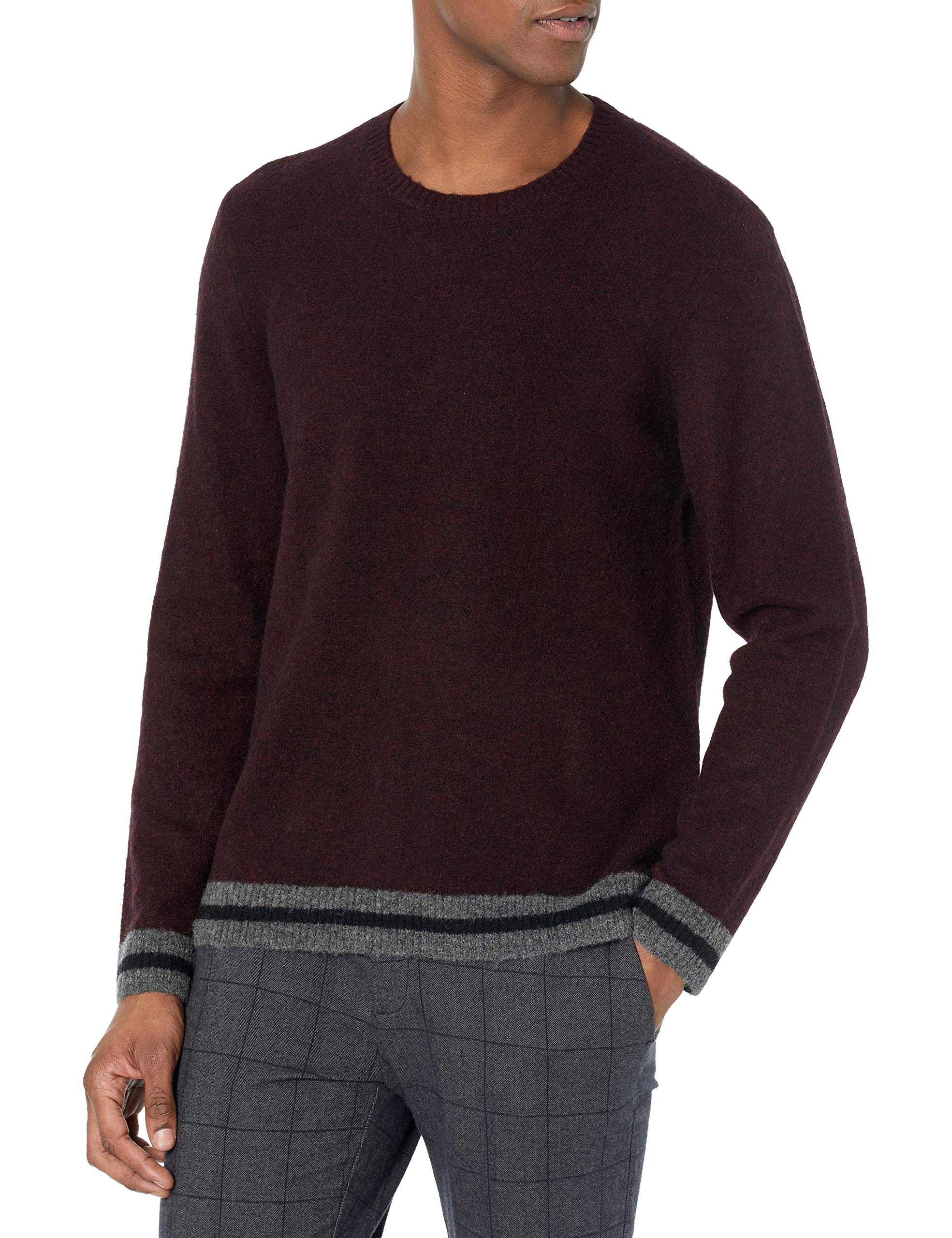 PAIGE Men's Lindblade Wool Blend Crewneck Sweater - Soft & Warm Winter Pullover for Casual Outfits & Office Wear