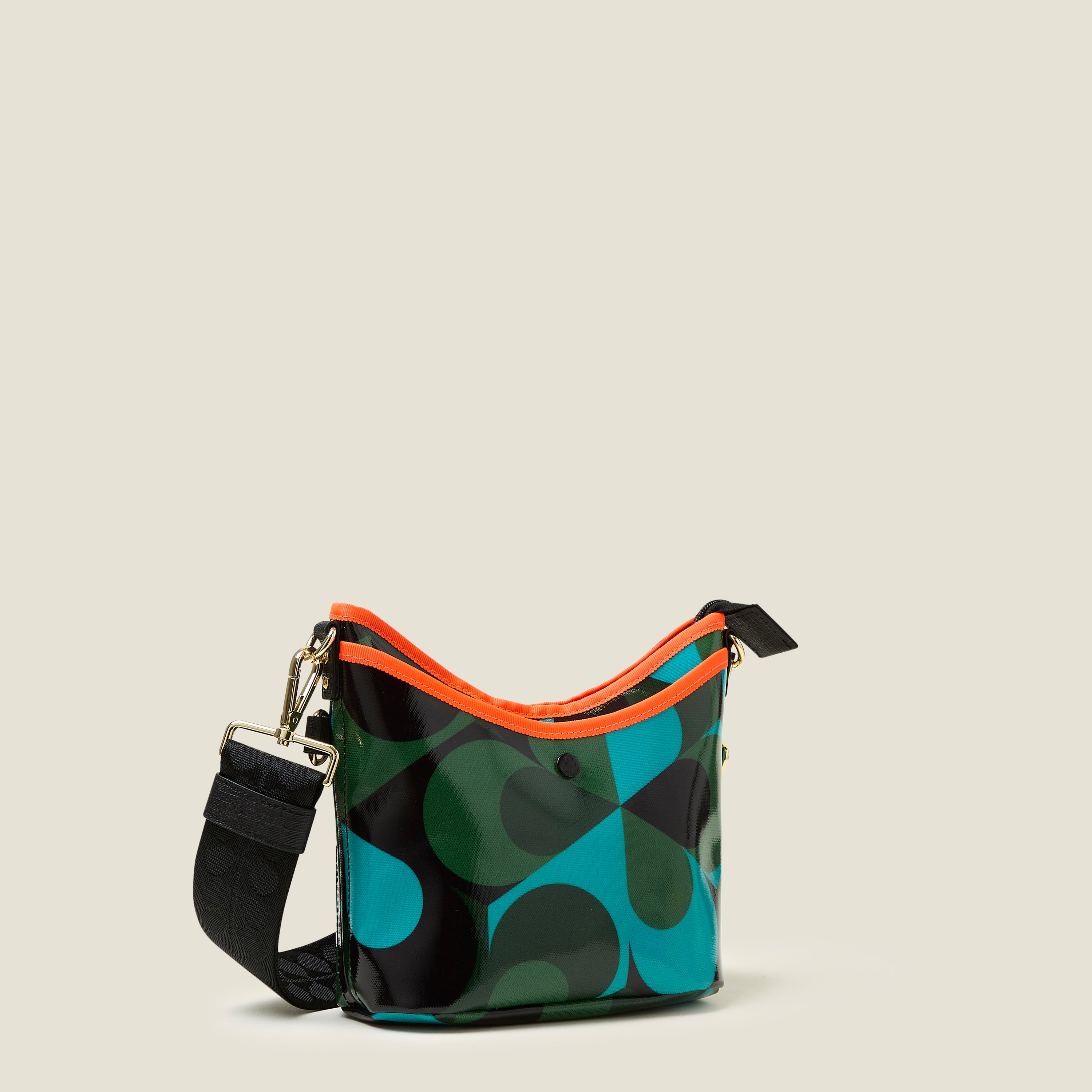 Stylish Carrymin Crossbody Bag in Kaleidoscope Emerald Green - Perfect for Travel, Shopping & Everyday Use