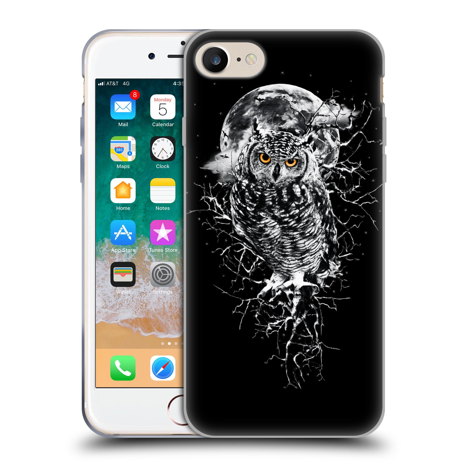 Head Case Designs Officially Licensed Riza Peker Owl Animals 2 Soft Gel Case for iPhone 7/8/SE 2020 & 2022 - Cute Protective Phone Cover for Daily Use & Gift Giving