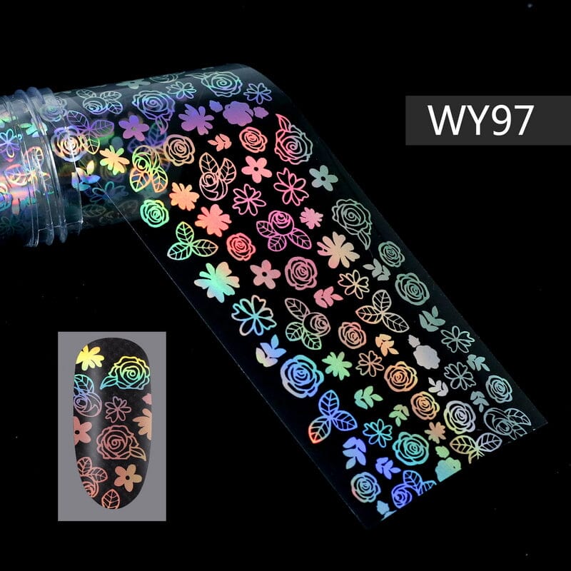 Holographic Laser Transfer Foil Roll - WY Series for DIY Crafts, Nail Art, Scrapbooking & Gift Wrapping