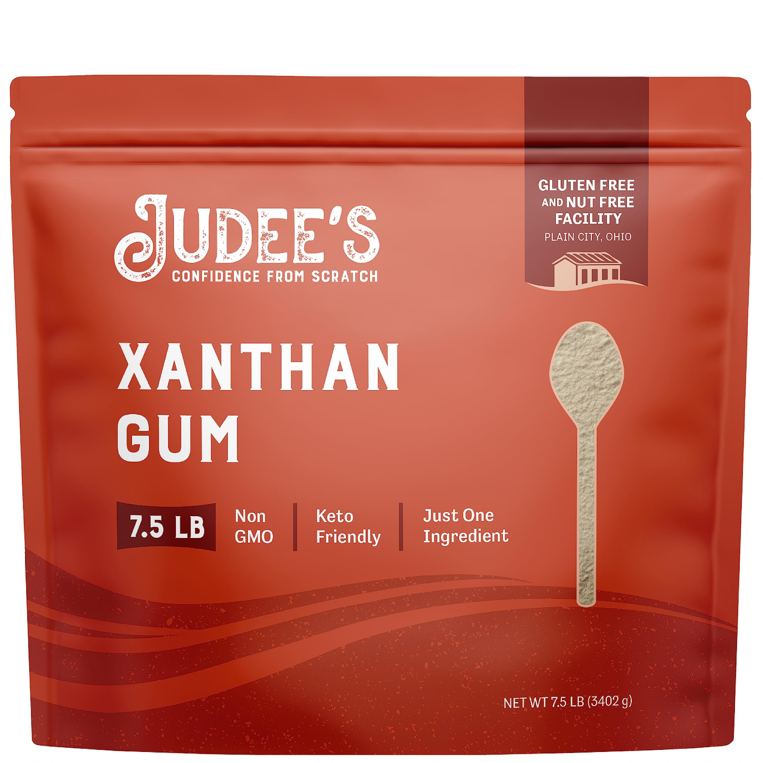 Judee's Xanthan Gum - 7.5 lb Bulk (2.4 kg) - Gluten-Free Baking Thickener for Keto, Paleo & Vegan Recipes - Perfect for Syrups, Soups, Sauces, Dressings & Baked Goods - Improves Texture & Thickness in Dough, Ice Cream & Smoothies