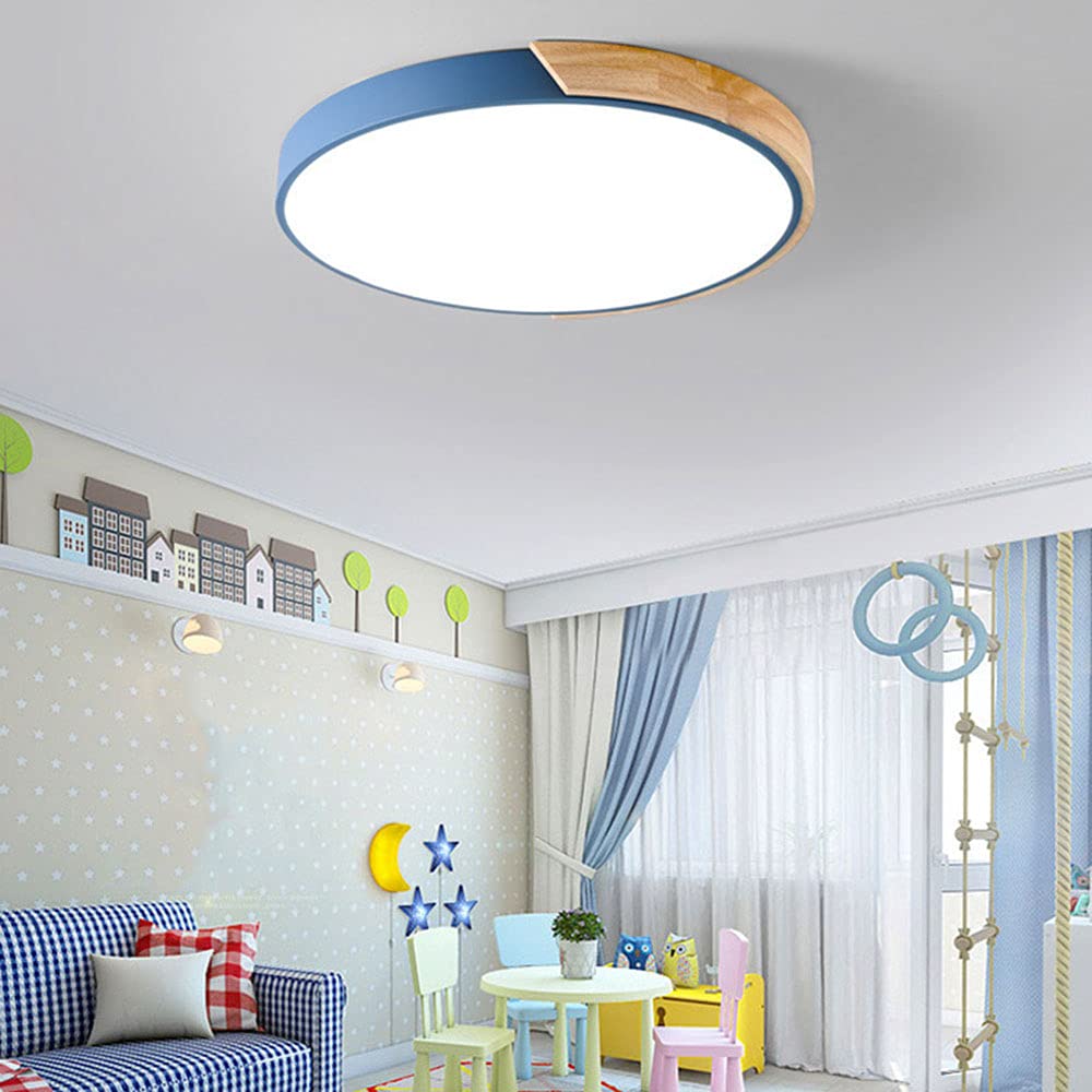 Tri-Color Dimmable LED Panel Ceiling Light - Flush Mount, Easy to Install, Nordic Macaron Style for Kids Room & Bedroom Lighting Fixtures | Energy Saving, Modern Home & Office Lighting Solution