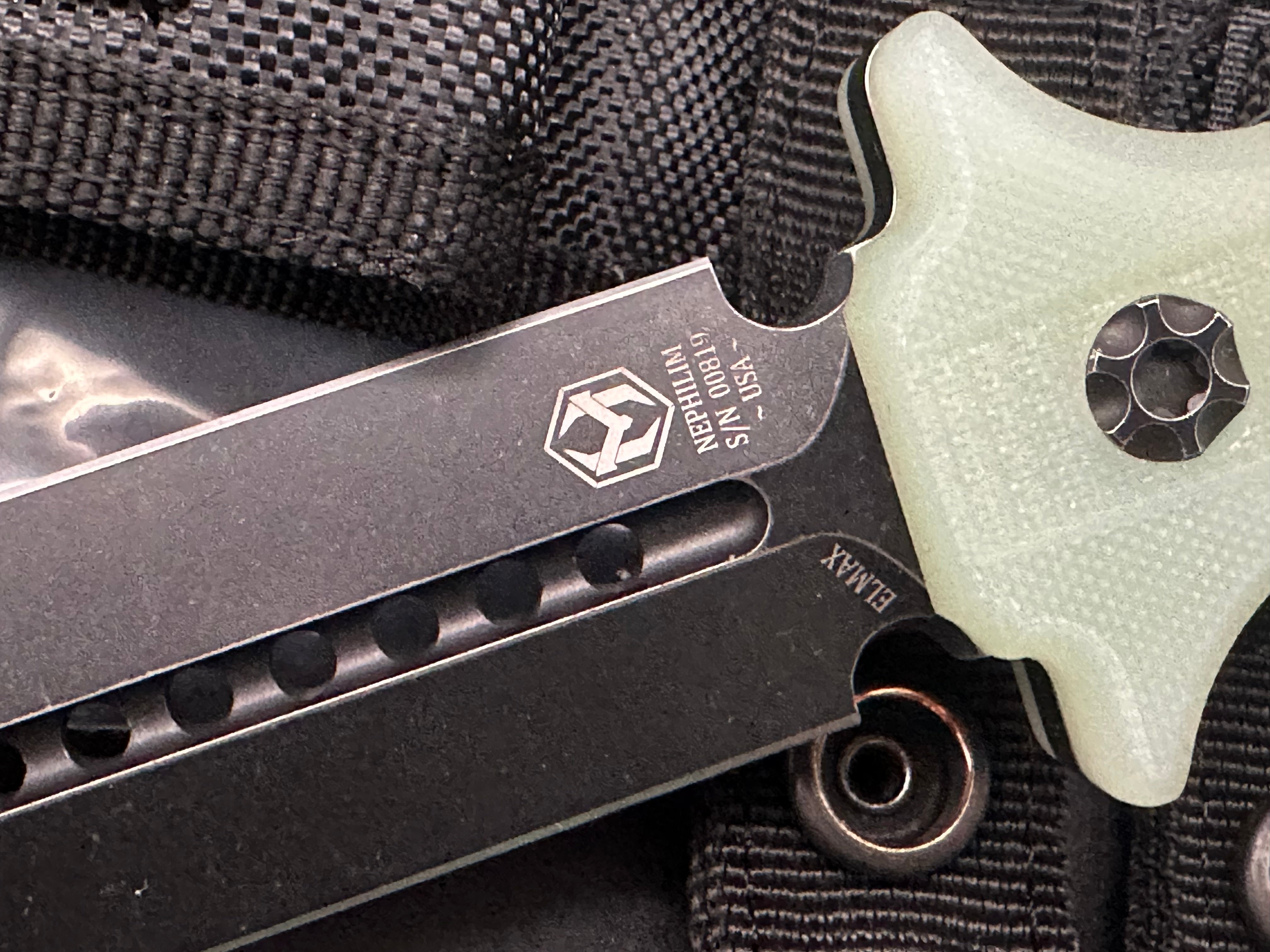 Heretic H003 8A Jade Nephilim Tactical Knife - Premium Damascus Steel Blade for Outdoor Survival, Camping & EDC Use