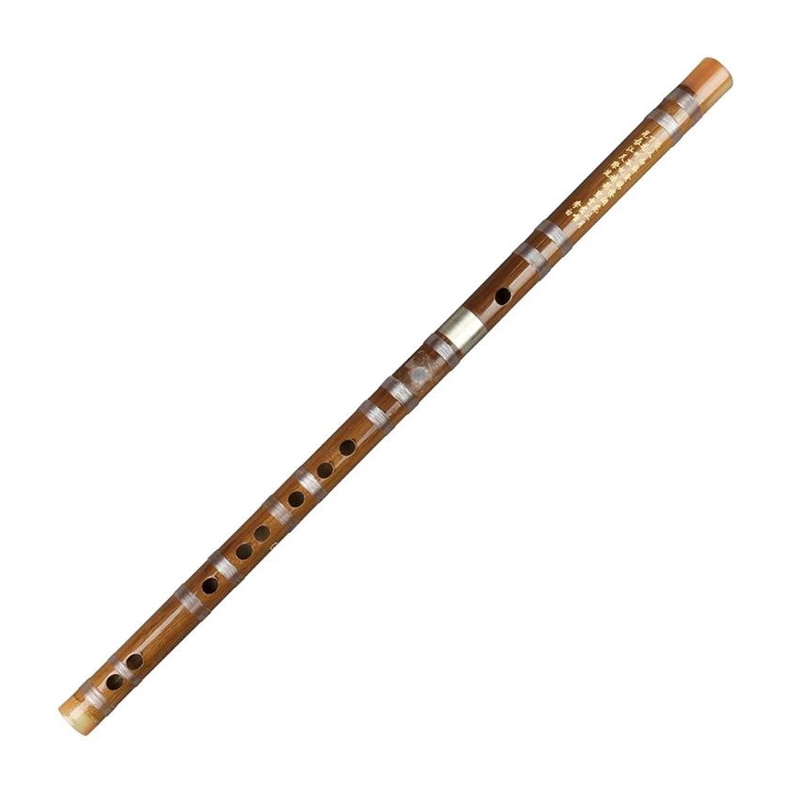 Handmade Traditional Brown Bamboo Flute - 2-Piece Dizi Wooden Flute in F Key | Perfect for Beginners, Meditation & Chinese Music Performance