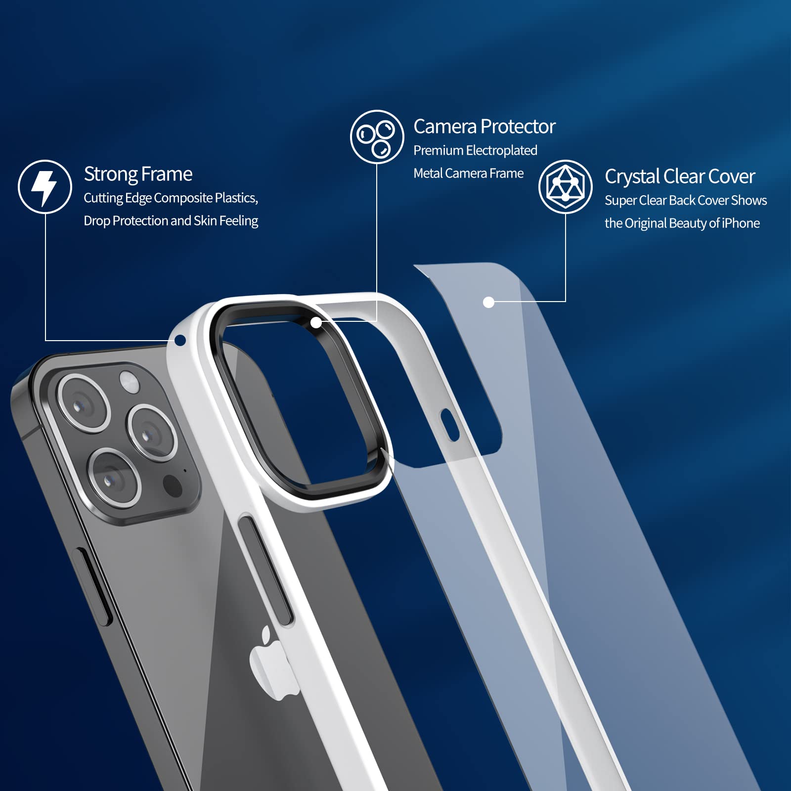 Slim Shockproof Clear Phone Case for iPhone 13 Pro Max 6.7