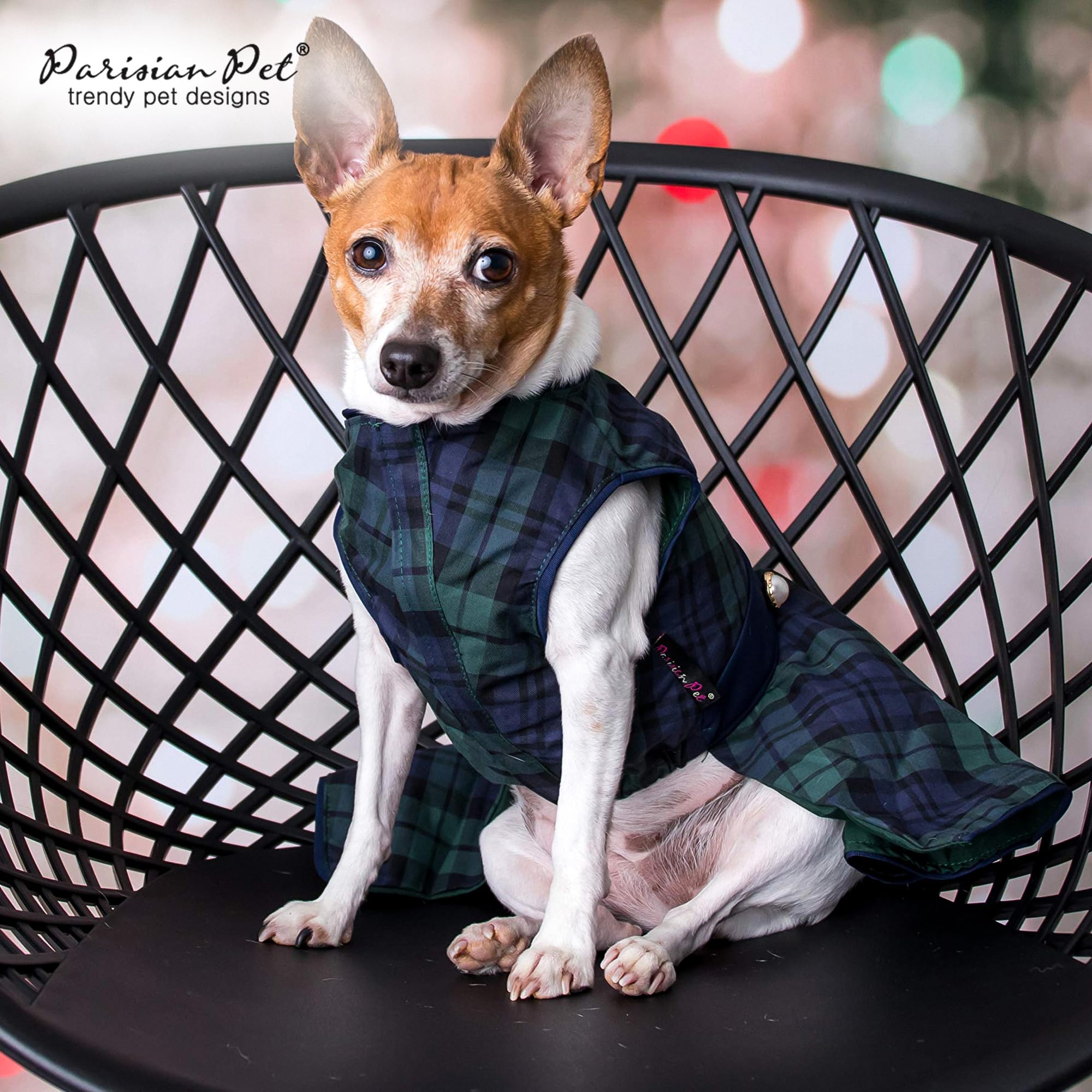 Parisian Pet Dog Dress - Scottish Green Dog Outfit - Elegant Wedding Clothes for Dogs - Lightweight Party Puppy Dress - Small Dog Dresses for Girls | Perfect for Weddings, Parties & Special Occasions