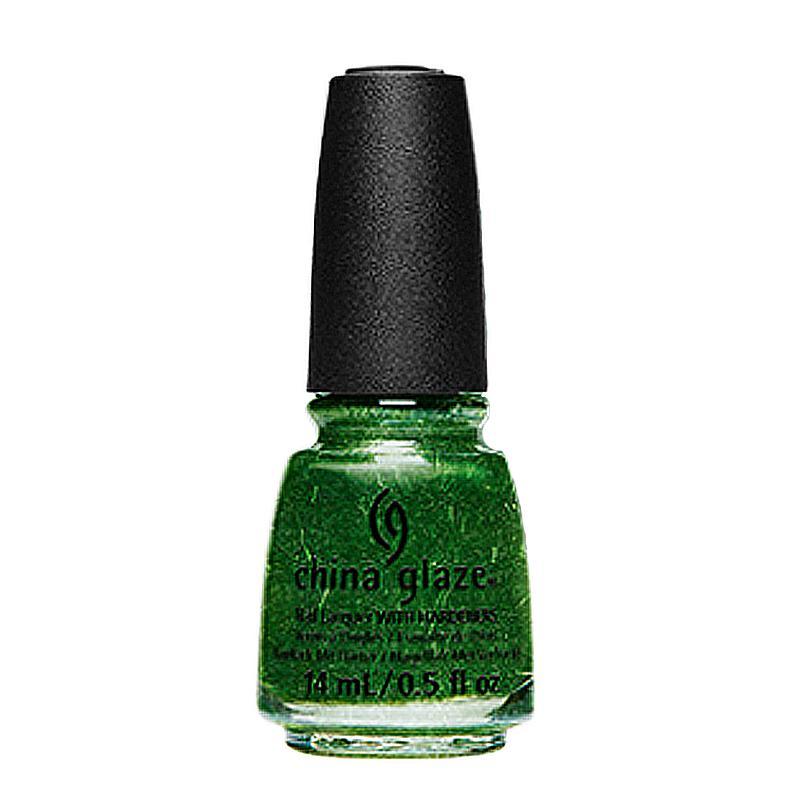 China Glaze Celebri Tree Nail Polish 0.5 oz #84956 - Long Lasting Glitter Nail Lacquer for Holiday Parties & Special Occasions