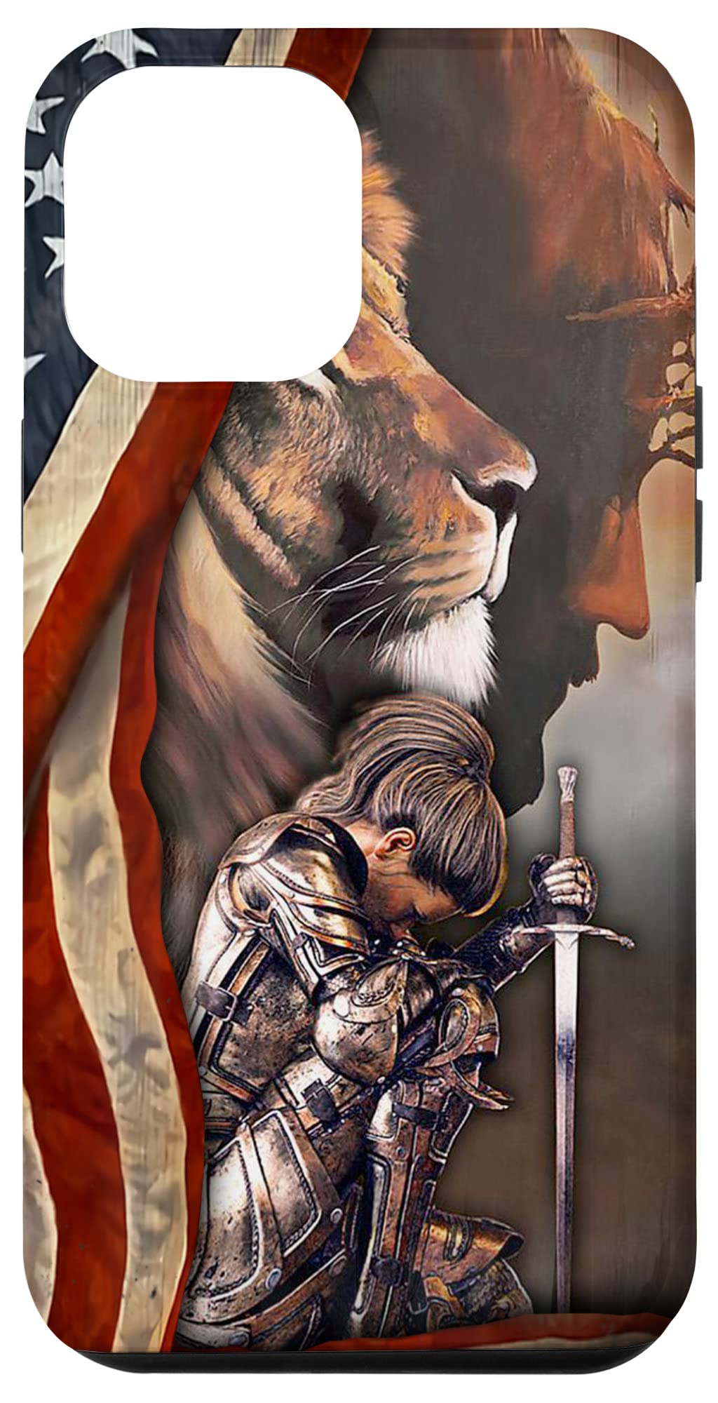 iPhone 12 Pro Max Case - Christian Warrior Design with Lion of Judah & Child of God Theme - Perfect for Church, Bible Study & Daily Faith Inspiration