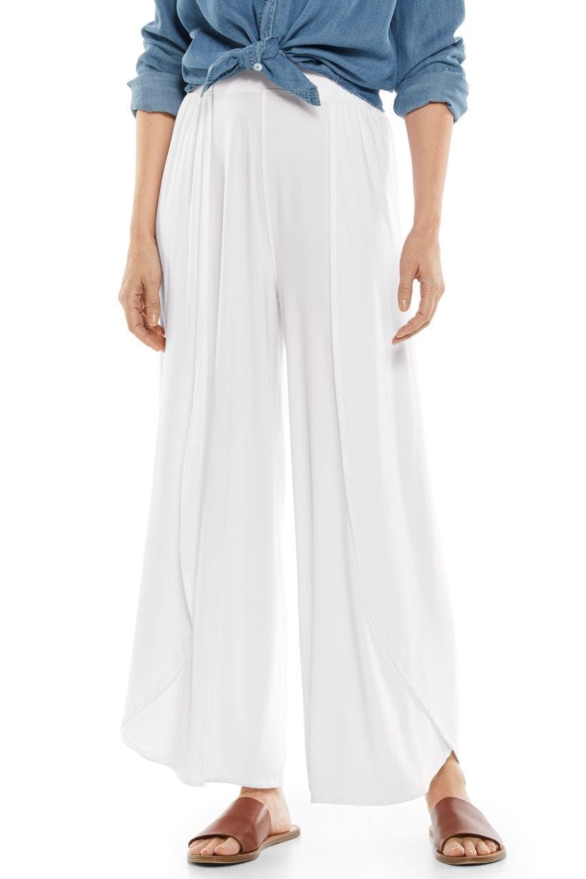 Coolibar UPF 50+ Women's Sun Protective Wide Leg Pants - Lightweight & Breathable for Beach, Travel & Outdoor Activities