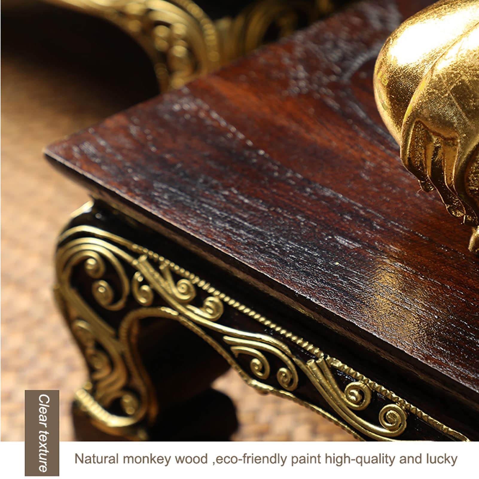 Handcrafted Thai Puja Meditation Table - European Style Carved Wooden Altar for Worship, Statues & Idols | Perfect for Home Shrines, Yoga Studios & Spiritual Spaces