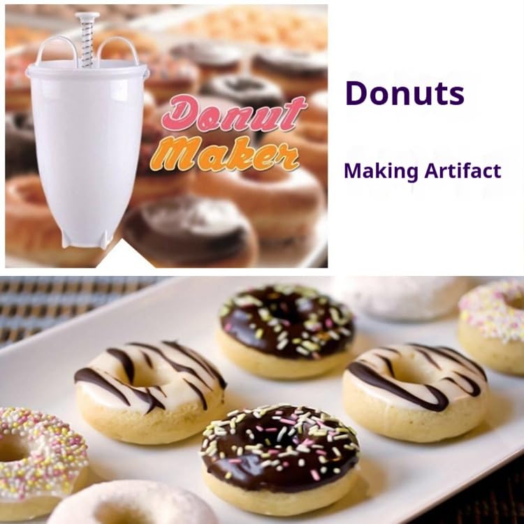Non-Stick Plastic Donut Maker Waffle Mold - DIY Baking Tool for Homemade Donuts, Cakes & Cookies | Perfect for Birthday Parties, Kids Baking Activities & Holiday Treats
