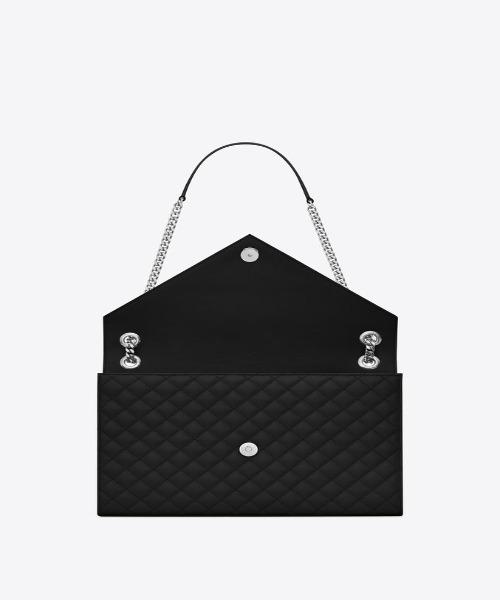 Saint Laurent Classic Large Soft Envelope Bag in Black - Luxury Crossbody Purse for Women, Perfect for Work, Travel & Evening Events
