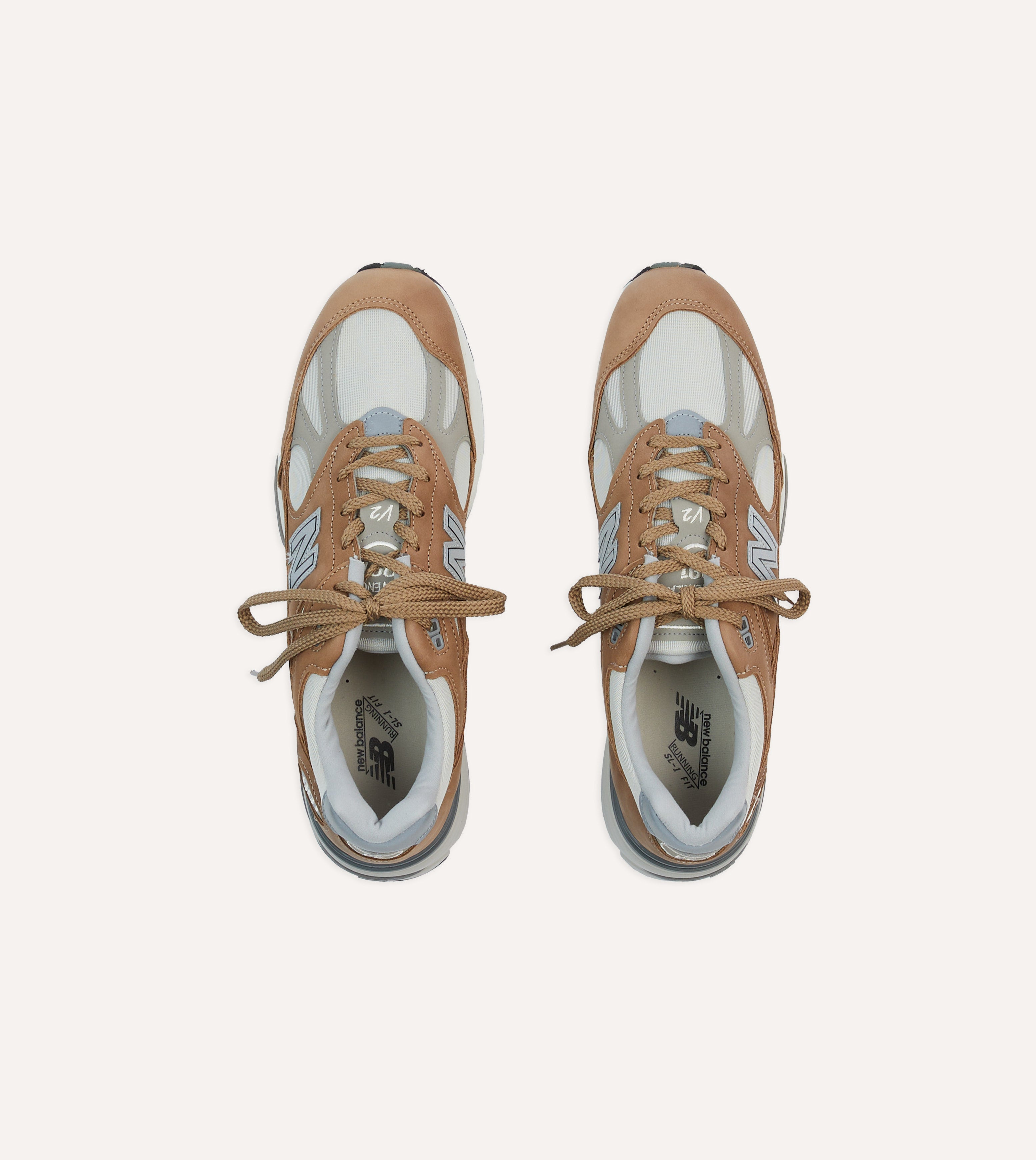 New Balance 991v2 Coco Mocca UK Made Men's Running Shoes - Lightweight Comfort for Jogging, Gym & Casual Wear