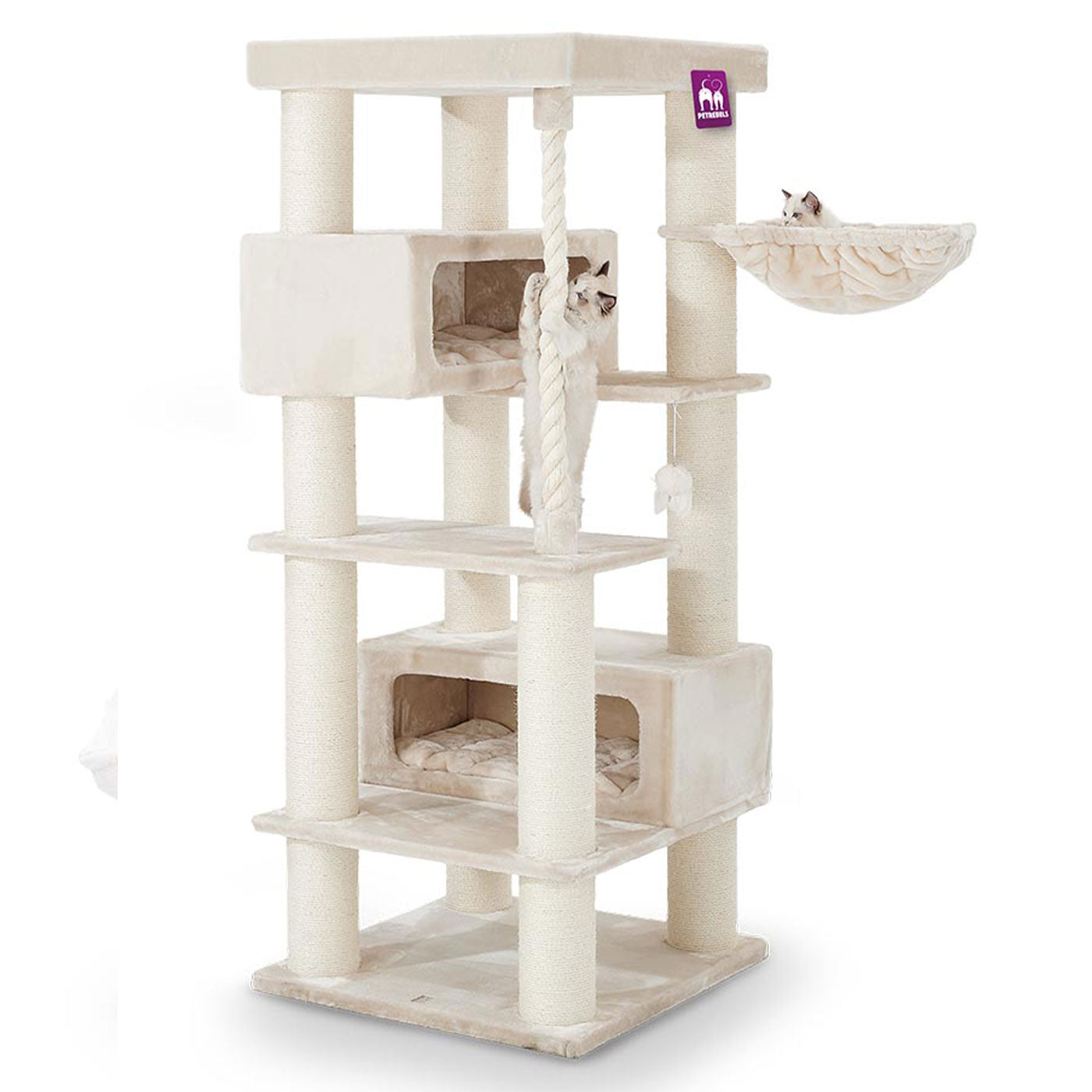 Lucky Rebels Turnpike 190cm Cat Tree - Large Multi-Level Cat Tower with Scratching Posts & Perches for Indoor Cats | Perfect for Play, Rest & Climbing in Home or Apartment