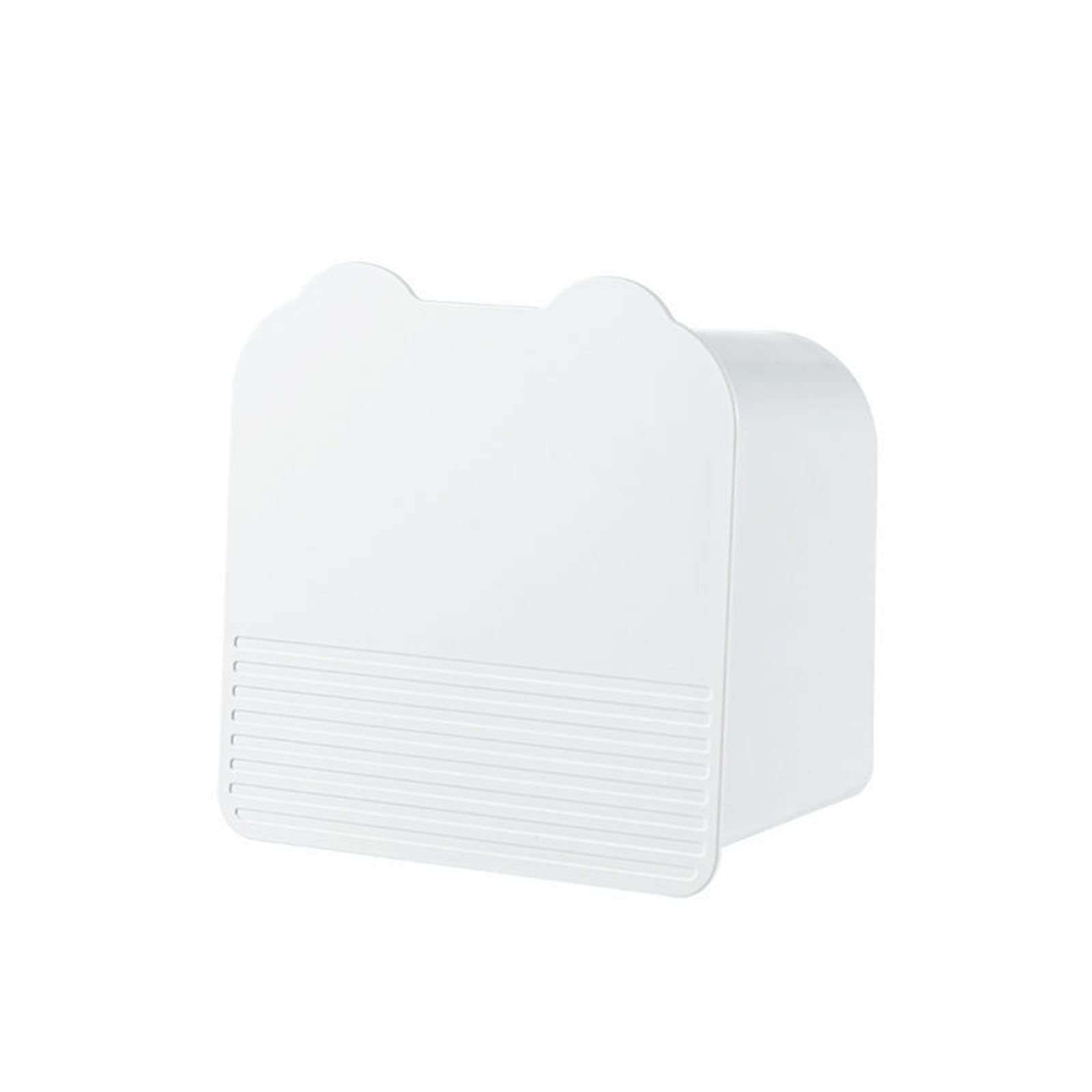 Wall Mounted Toilet Sanitary Napkin & Cotton Storage Box - Bathroom Organizer for Makeup Remover Pads, Feminine Products & Small Essentials - Perfect for Compact Bathrooms & Vanity Organization (White, One Size)