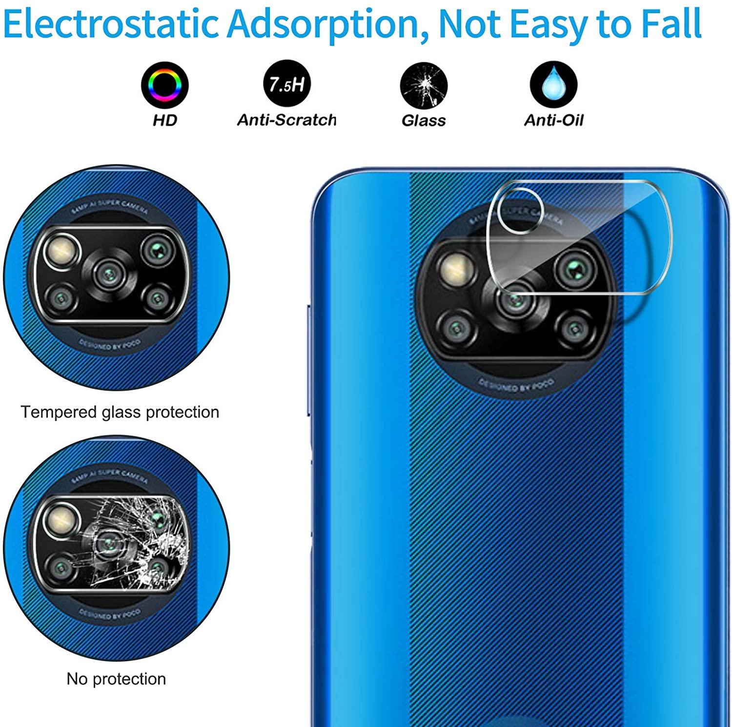Xiaomi Poco X3 NFC Camera Lens Protector - HD Clear Screen Protector for Xiaomi Poco X3/X3 NFC - Scratch Resistant, Bubble-Free - Perfect for Photography, Travel & Outdoor Adventures
