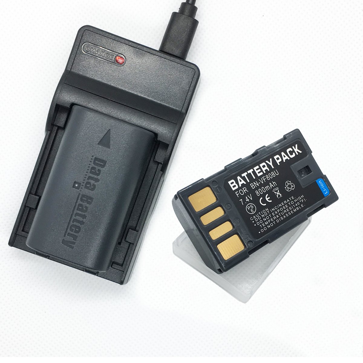 JVC Everio Camcorder USB Charger and Rechargeable Battery Pack (2-Pack) - Perfect for Travel, Vlogging, and Extended Recording Sessions