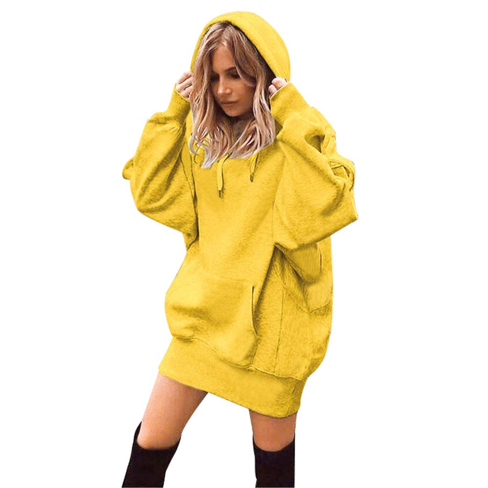 Bokeley Women's Oversized Long Sleeve Sweatshirt Hoodie with Pockets - Cozy Pullover Sweater for Casual Outings, Lounging, and Fall Layering