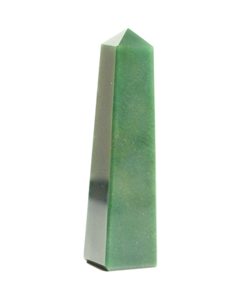Natural Green Jade Obelisk Stone - Feng Shui Decor, Healing Crystal, Meditation & Home Office Decoration | Perfect for Spiritual Healing, Energy Cleansing & Zen Space Design
