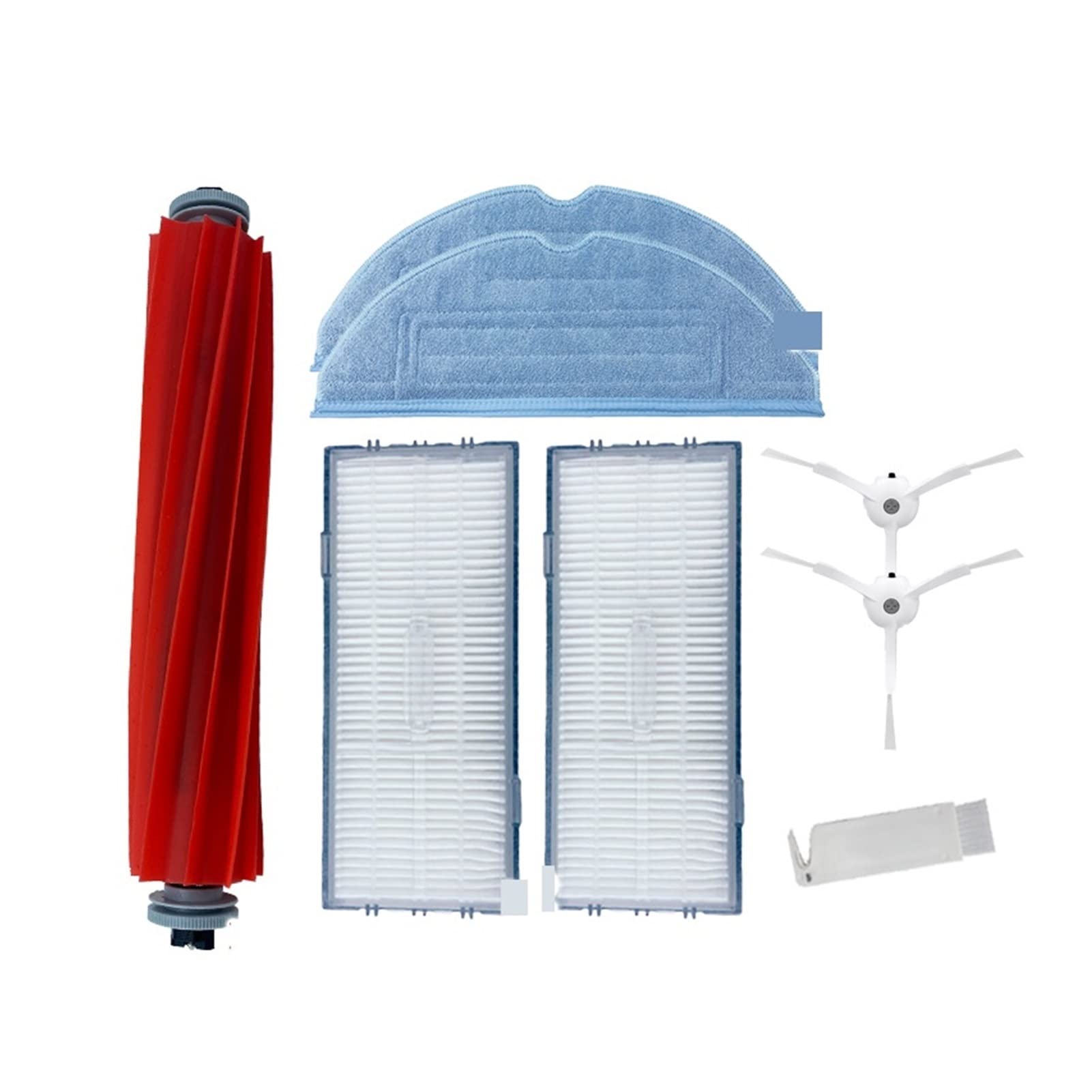 Xiaomi MI Roborock S7 T7 PLUS Vacuum Cleaner Replacement Parts Kit - Main Brush, Side Brush, HEPA Filter, Dust Box & Cleaning Cloth | Compatible with Roborock Robot Vacuum | Home Cleaning Accessories for Pet Hair & Hardwood Floors