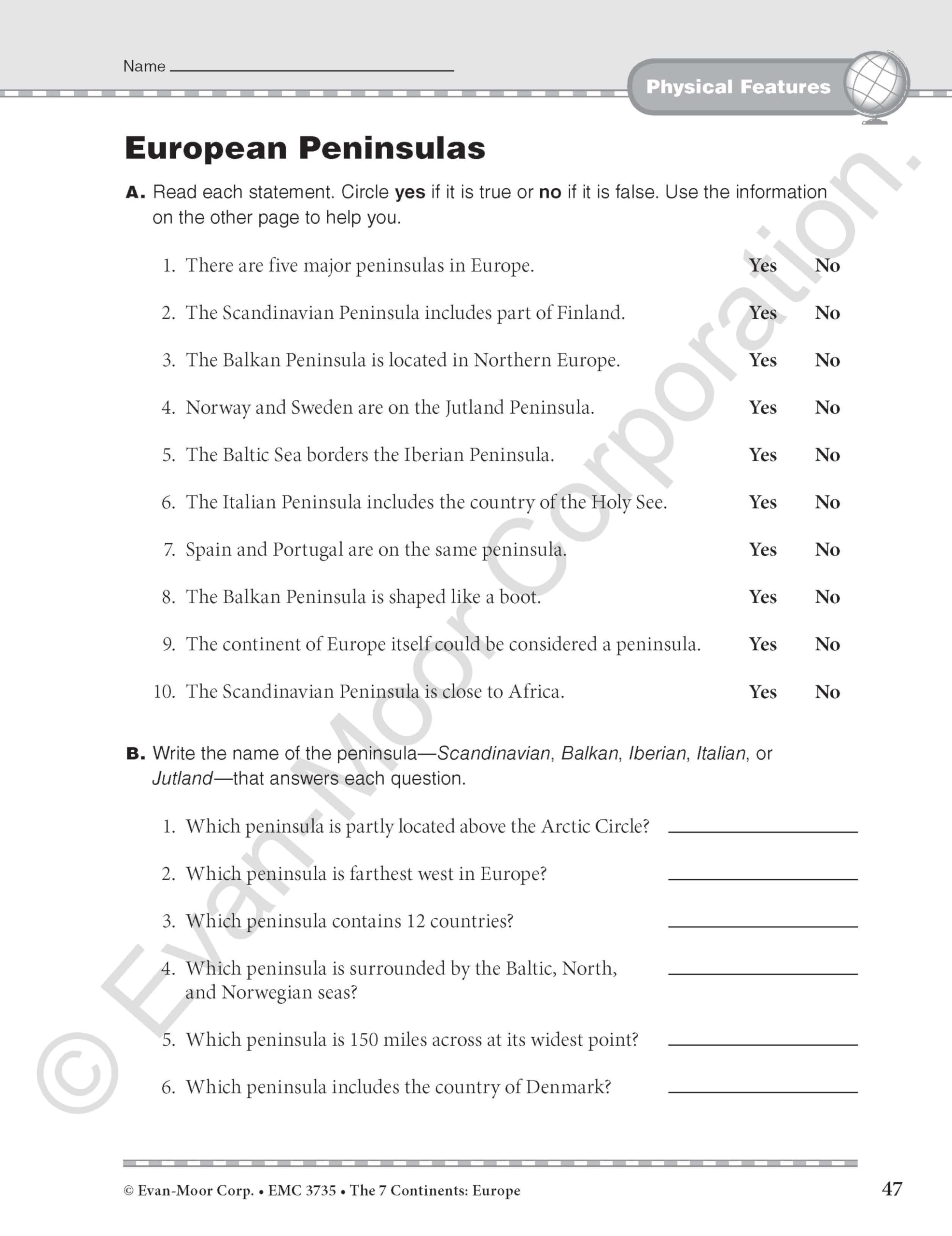 The Seven Continents - Europe Teacher Resource for Grades 4-6 | Social Studies Classroom Activities & Geography Lesson Plans