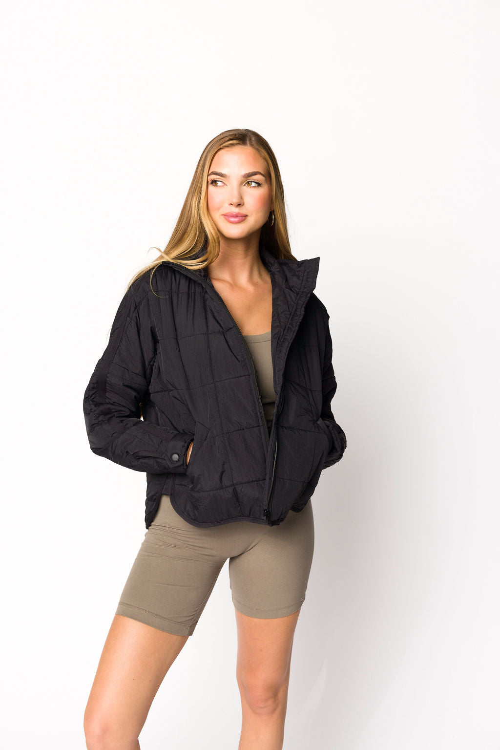 Layla Black Puffer Jacket for Women - Lightweight Warm Winter Coat - Perfect for Outdoor Activities, Travel & Casual Wear