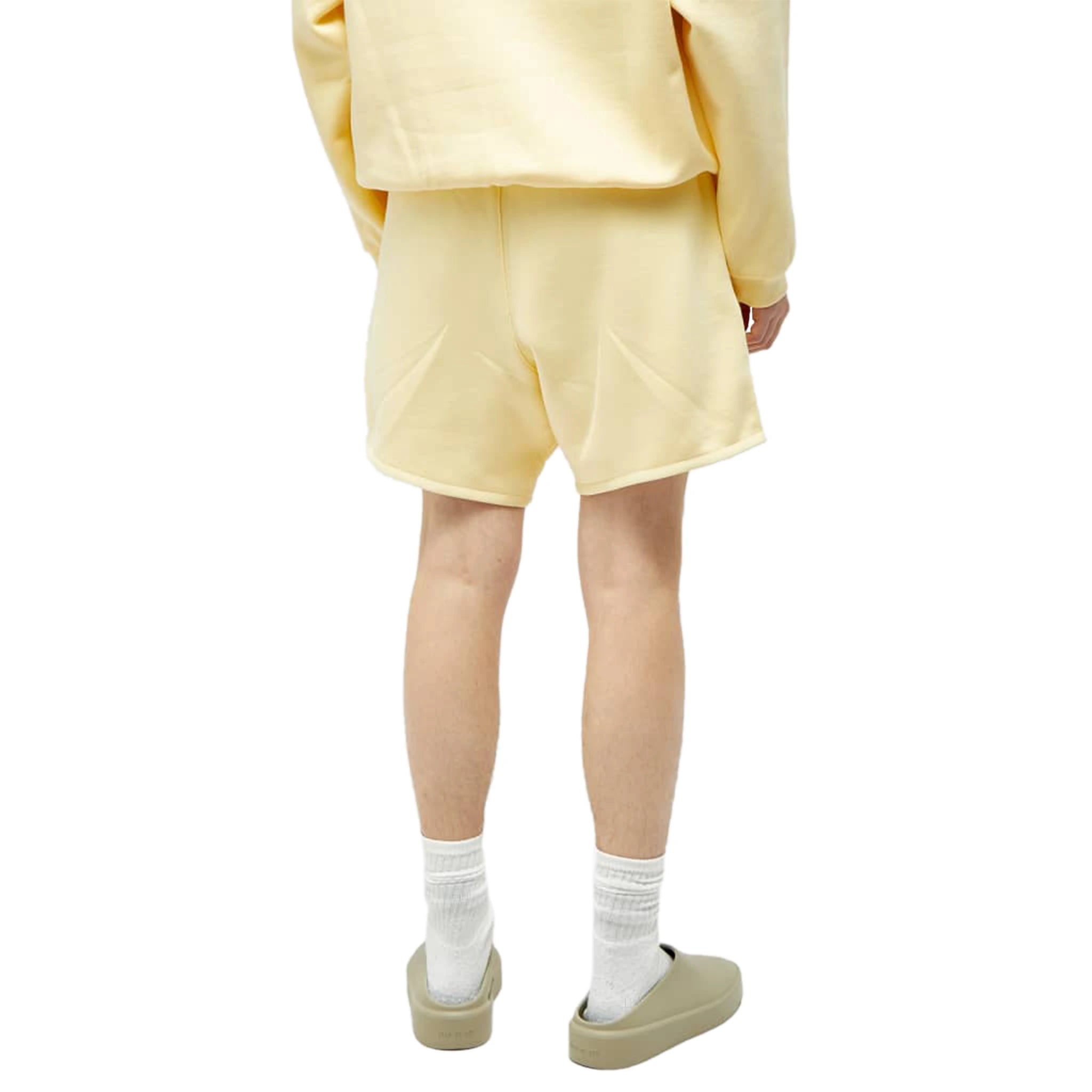 Fear of God Essentials FW23 Garden Yellow Shorts - Men's Casual Loungewear for Summer & Streetwear Outfits