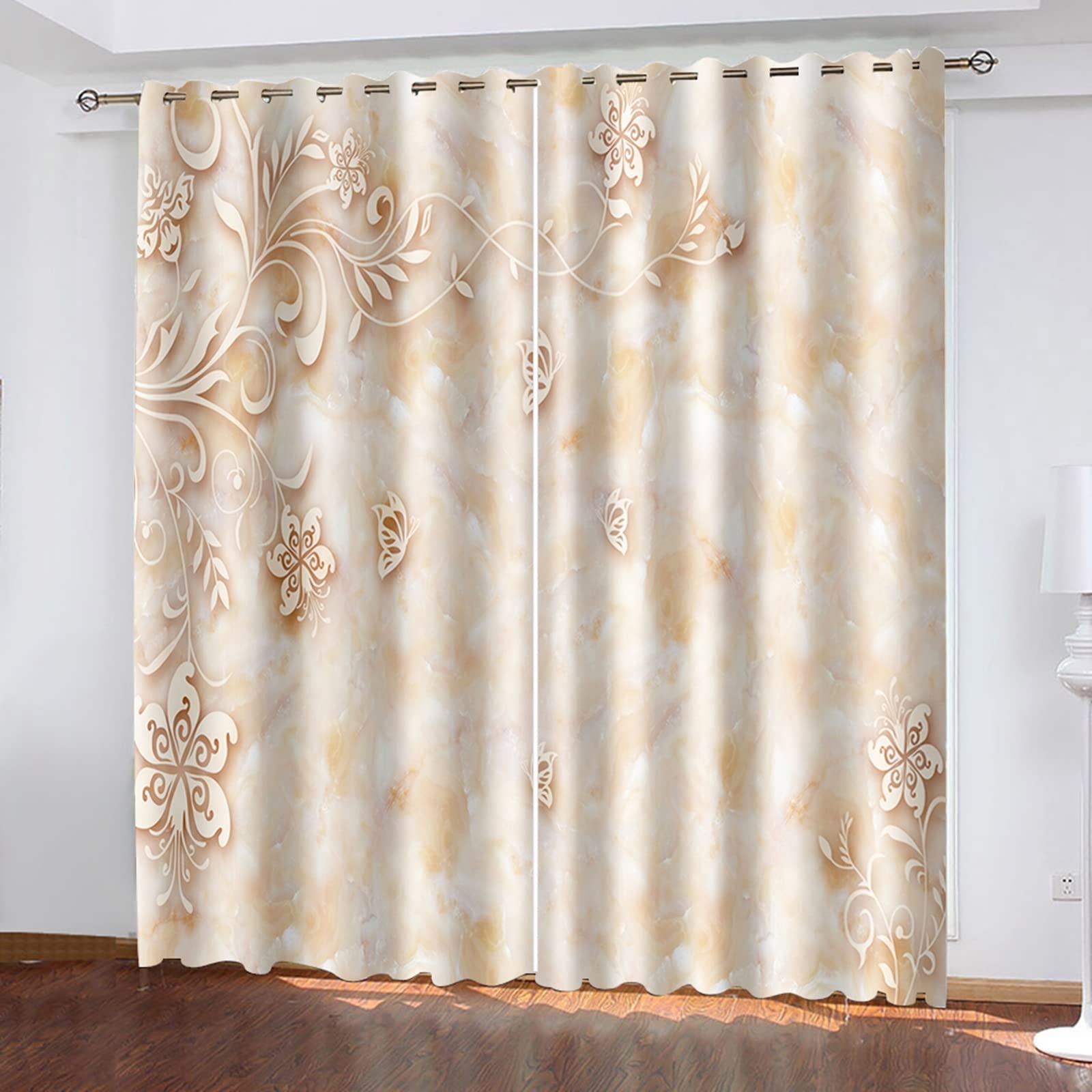 Orange Blackout Patio Door Curtains for Sliding Doors - 108