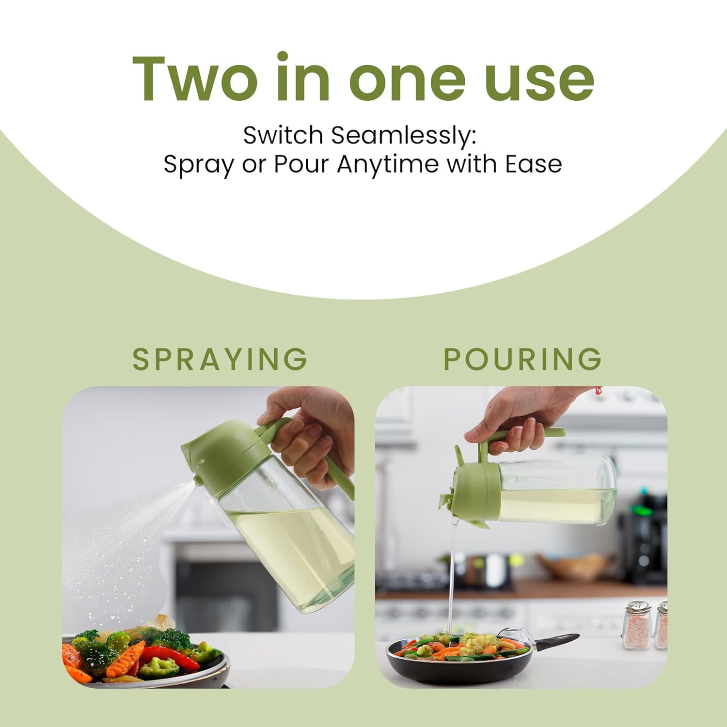 Premium MILEX Glass Olive Oil Dispenser with Pour Spout - Perfect for Kitchen, Salad Dressing & Gourmet Cooking