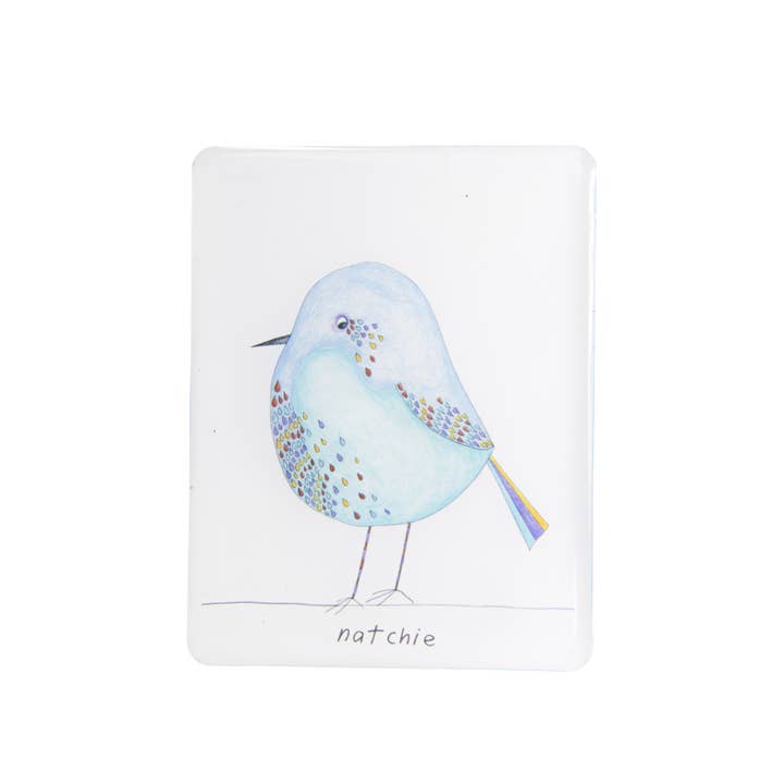 Stylish Jean Bird Magnet by Natchie - Perfect for Garden Decor & Outdoor Bird Watching