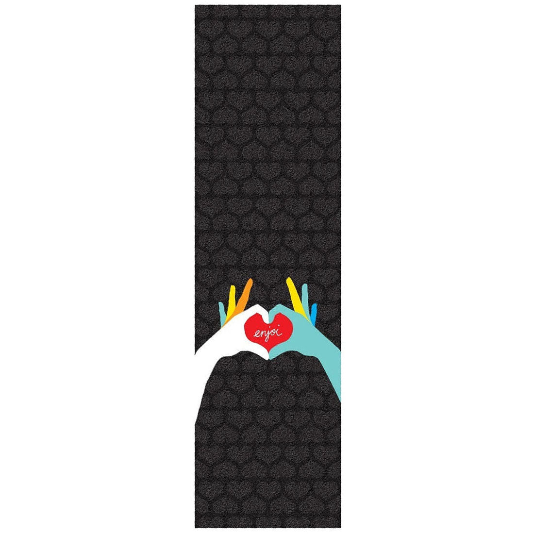Enjoi Heart Hands Griptape - Premium Skateboard Grip Tape with Adhesive Backing - Perfect for Skateboard Decks, Longboards & Cruisers - Non-Slip Grip for Better Control & Safety While Skating