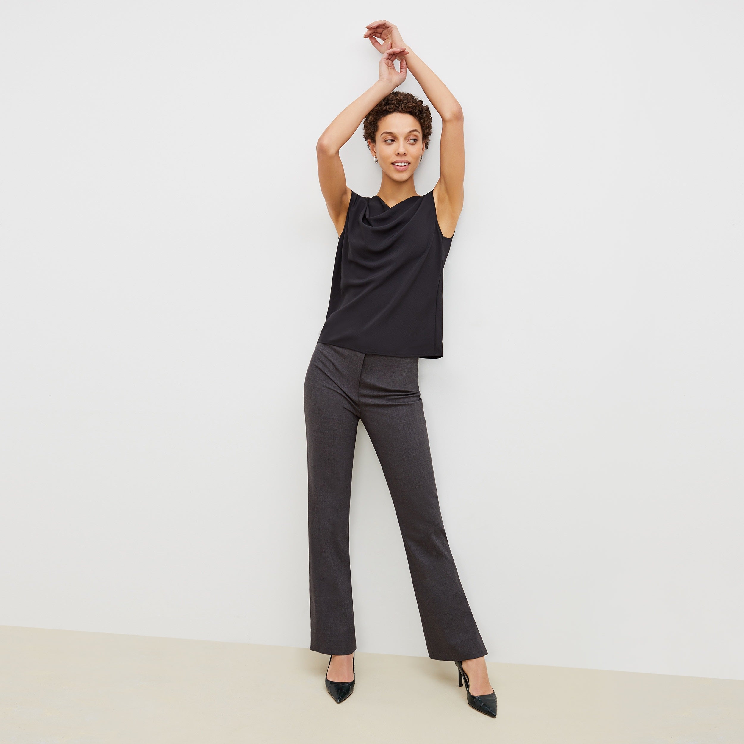 Clooney Pant - Premium Tropical Wool Men's Trousers in Gray Melange | Perfect for Business Casual & Summer Office Wear