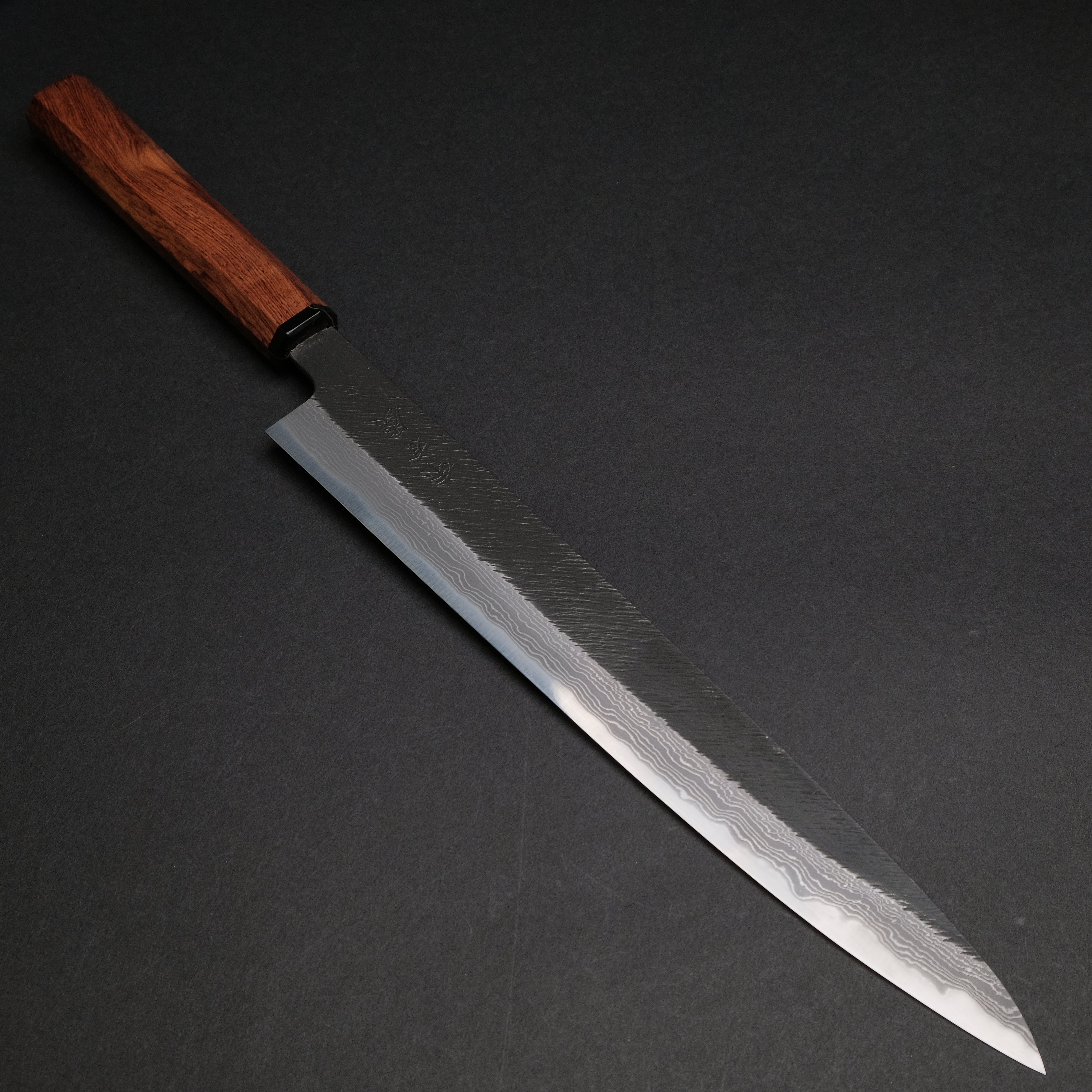 Premium Ajikataya White #2 Matsuba Damascus Sujihiki 270mm Japanese Chef Knife with Rosewood & TQP Handle - Perfect for Slicing Sashimi, Meat, and Precision Cutting in Professional Kitchens
