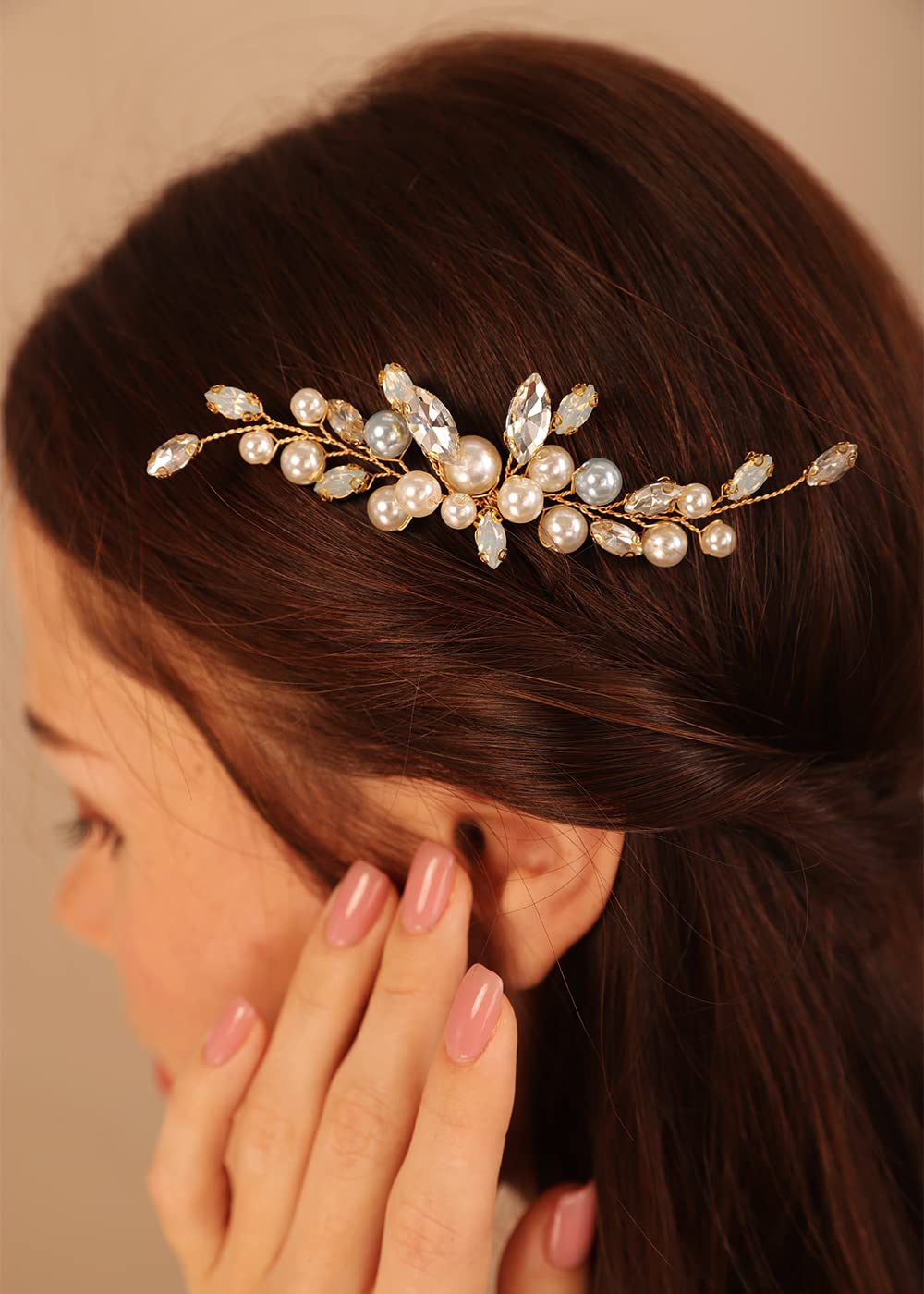 Kercisbeauty Vintage Pearl Hair Pins - Gold Bridal Hair Accessories for Wedding, Bridesmaids & Bridal Shower | Elegant Hair Jewelry for Updos, Half-Up Styles & Special Occasions